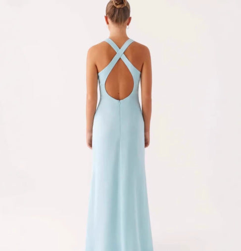 Heavy Hearted Satin Maxi Dress