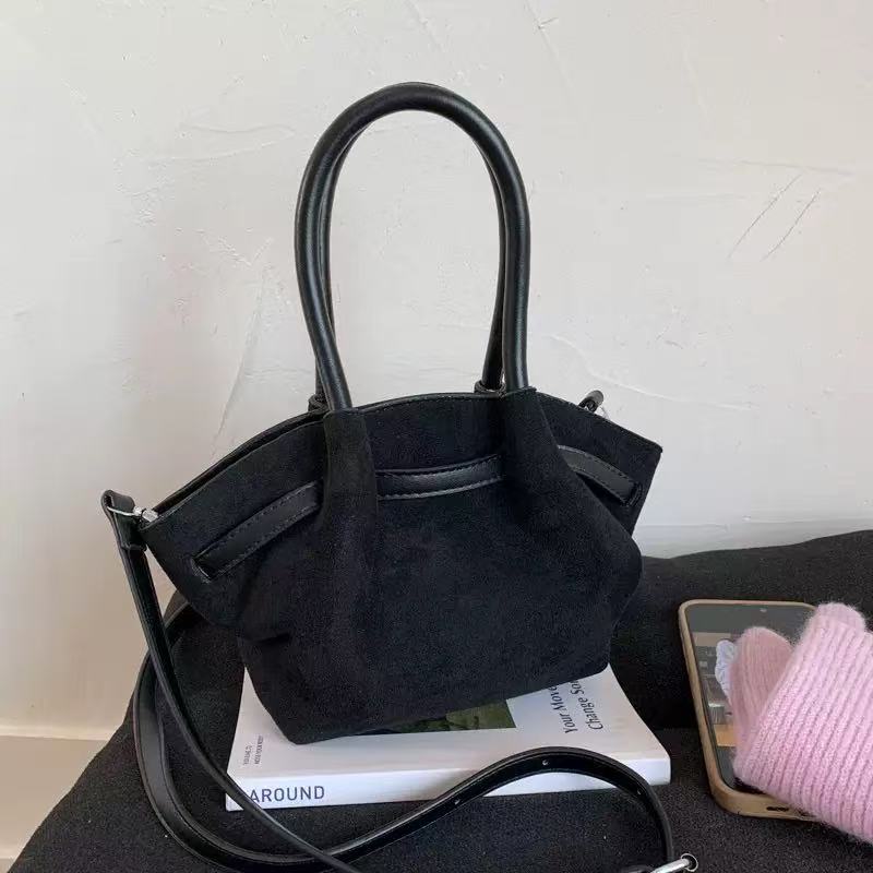 Selvira Mini Borsa Scamosciata - Nero
