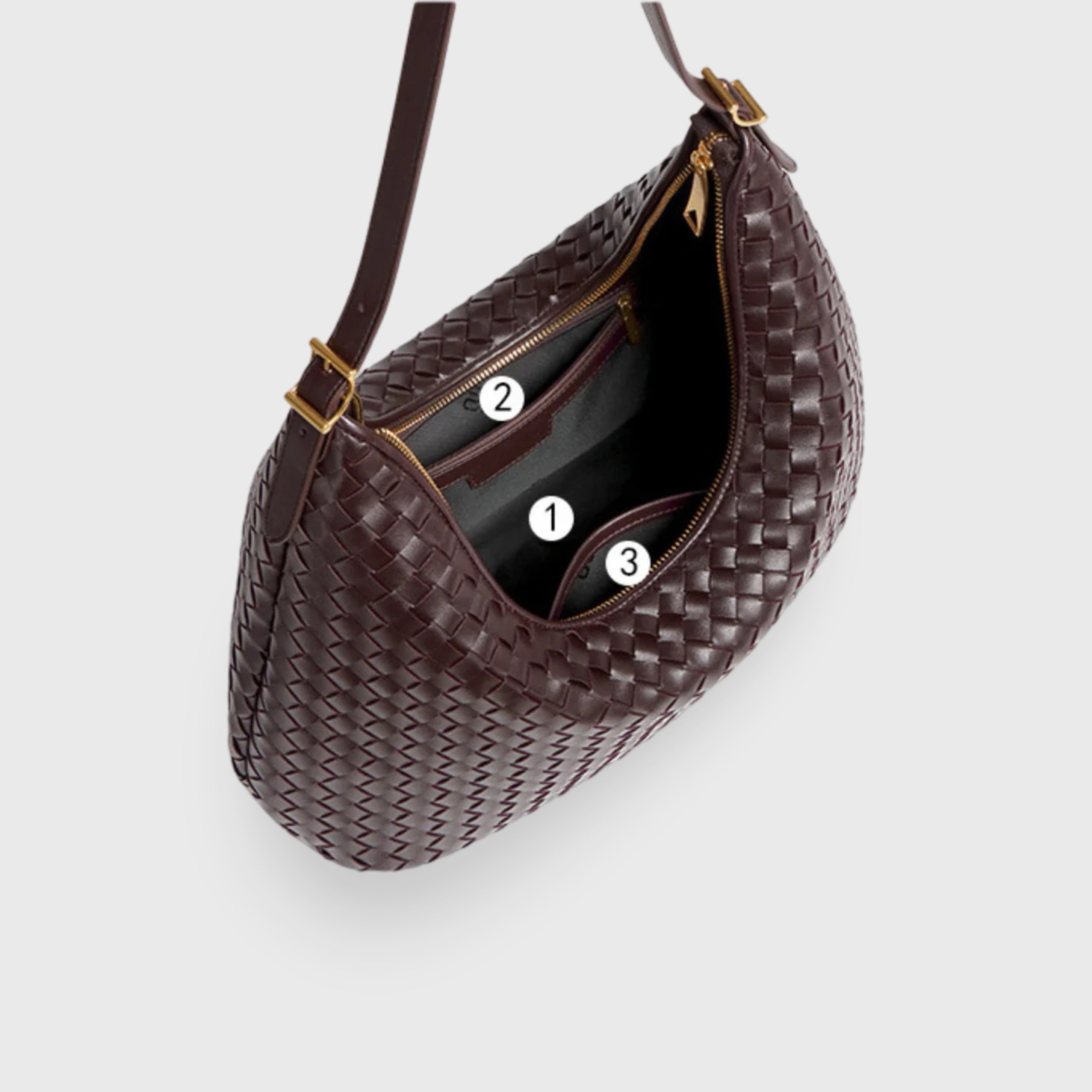 Talvina Borsa Intrecciata - Caffè