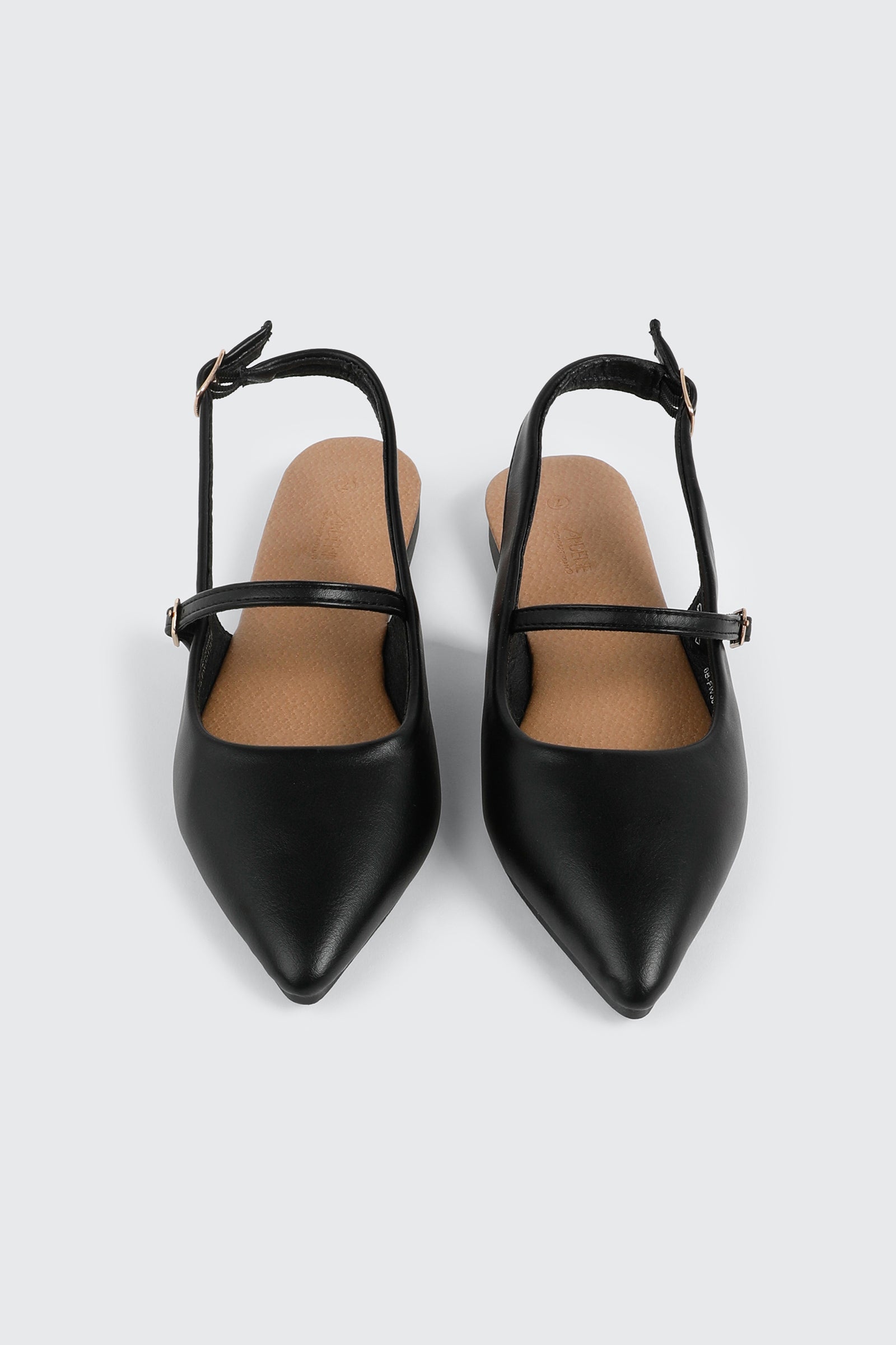 Pontella Ballerina Slingback a Punta - Nero
