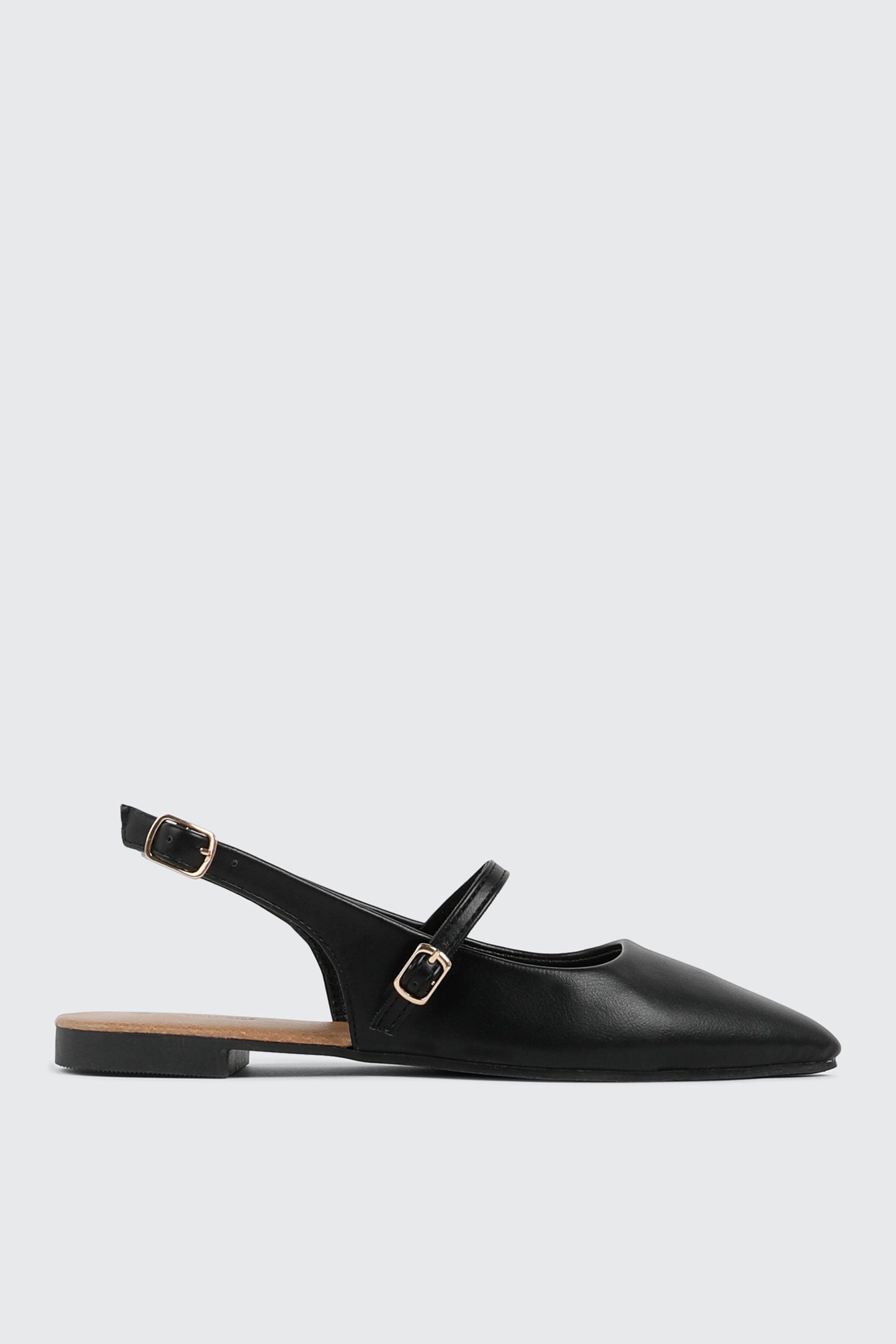 Pontella Ballerina Slingback a Punta - Nero