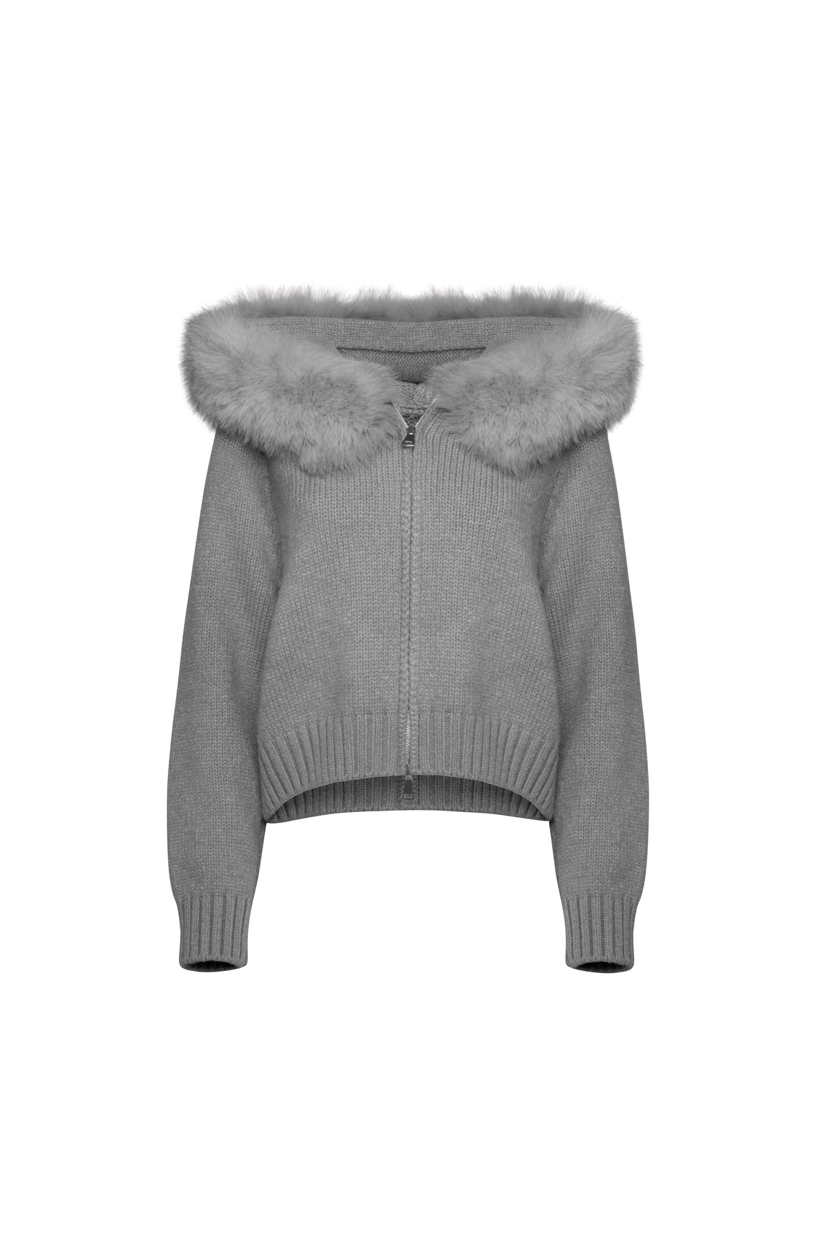 Cannes Zip Cardigan - Grigio
