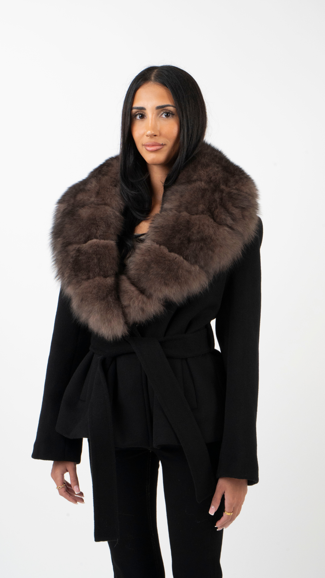 Bria Fur Coat - Nero