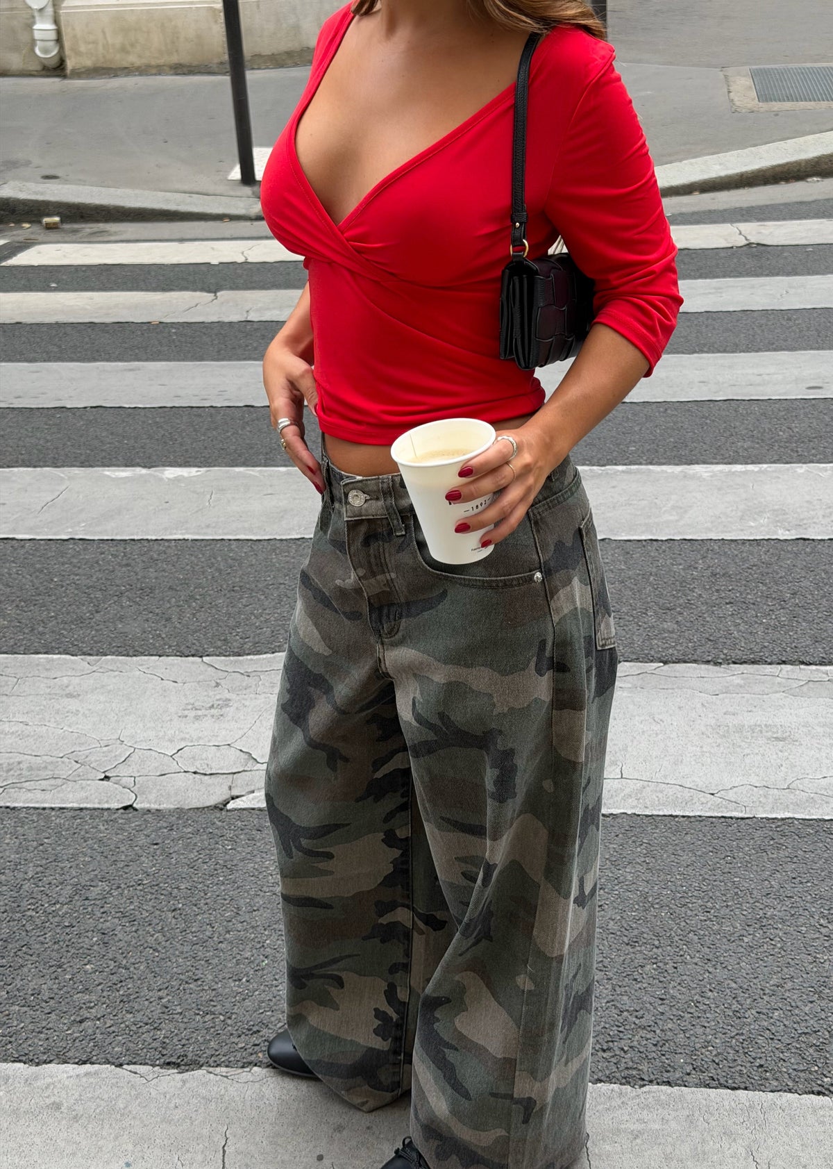 Bonjour Blouse - Rosso