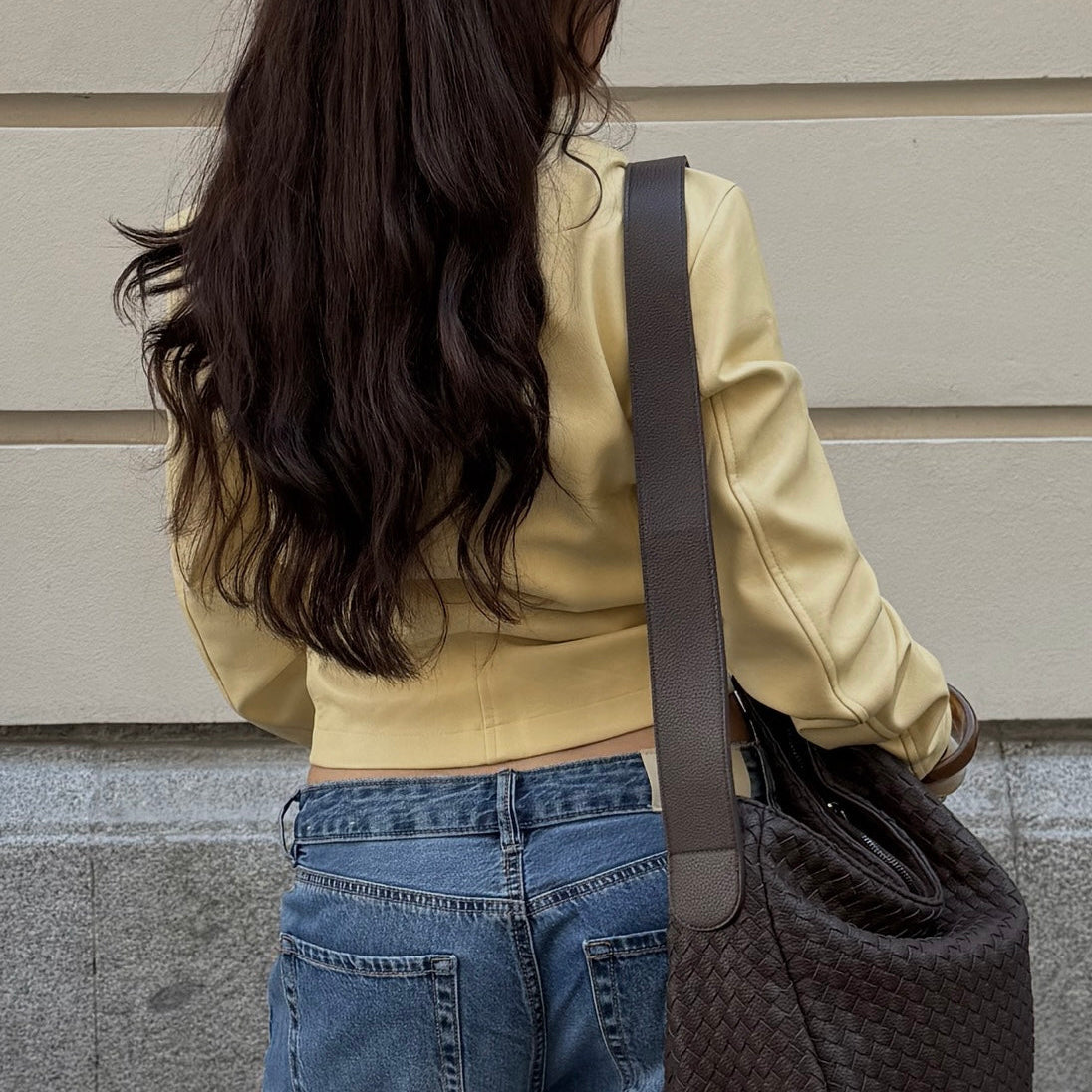Selvora Borsa Oversize - Caffè Intrecciato