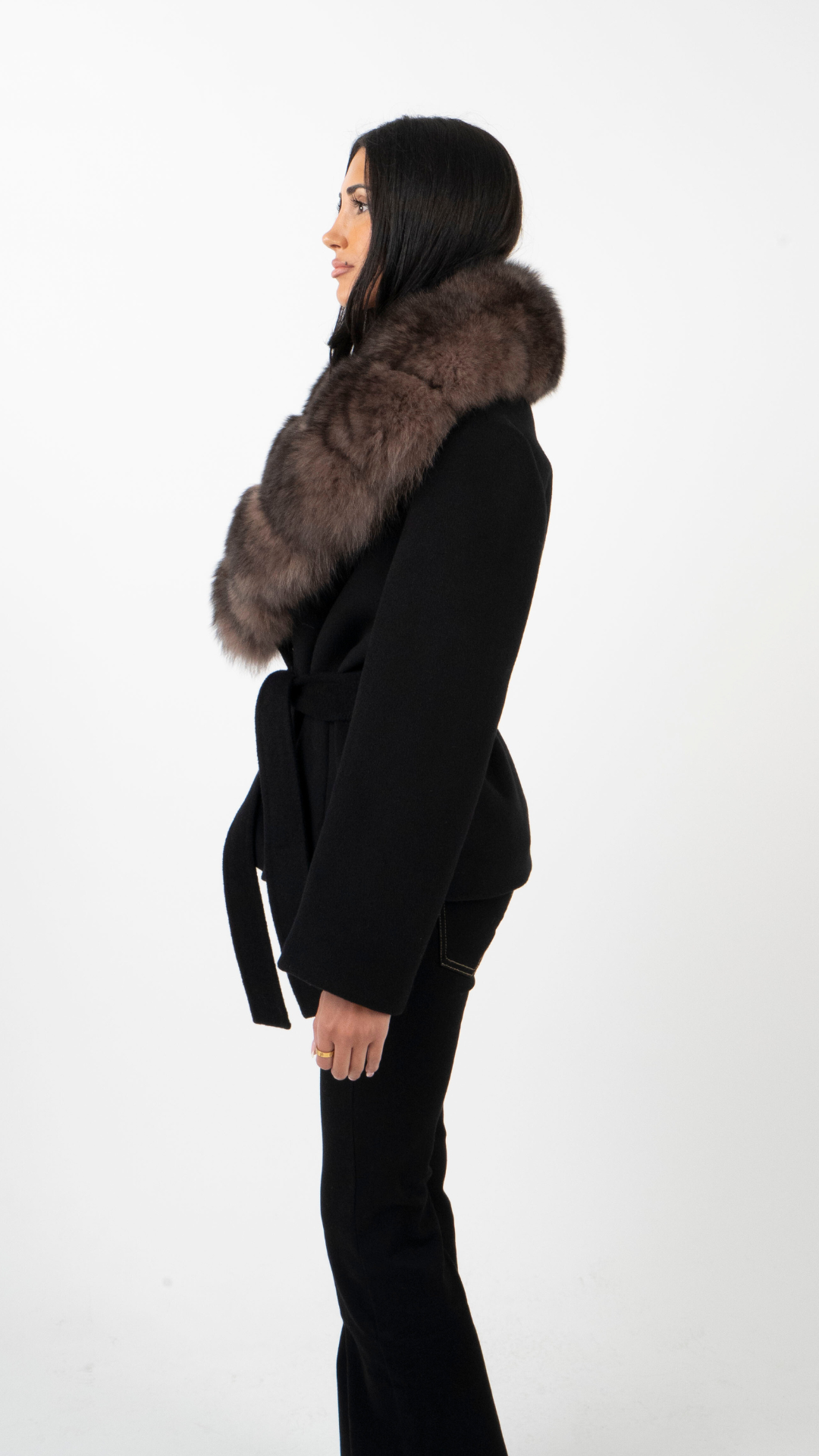 Bria Fur Coat - Nero