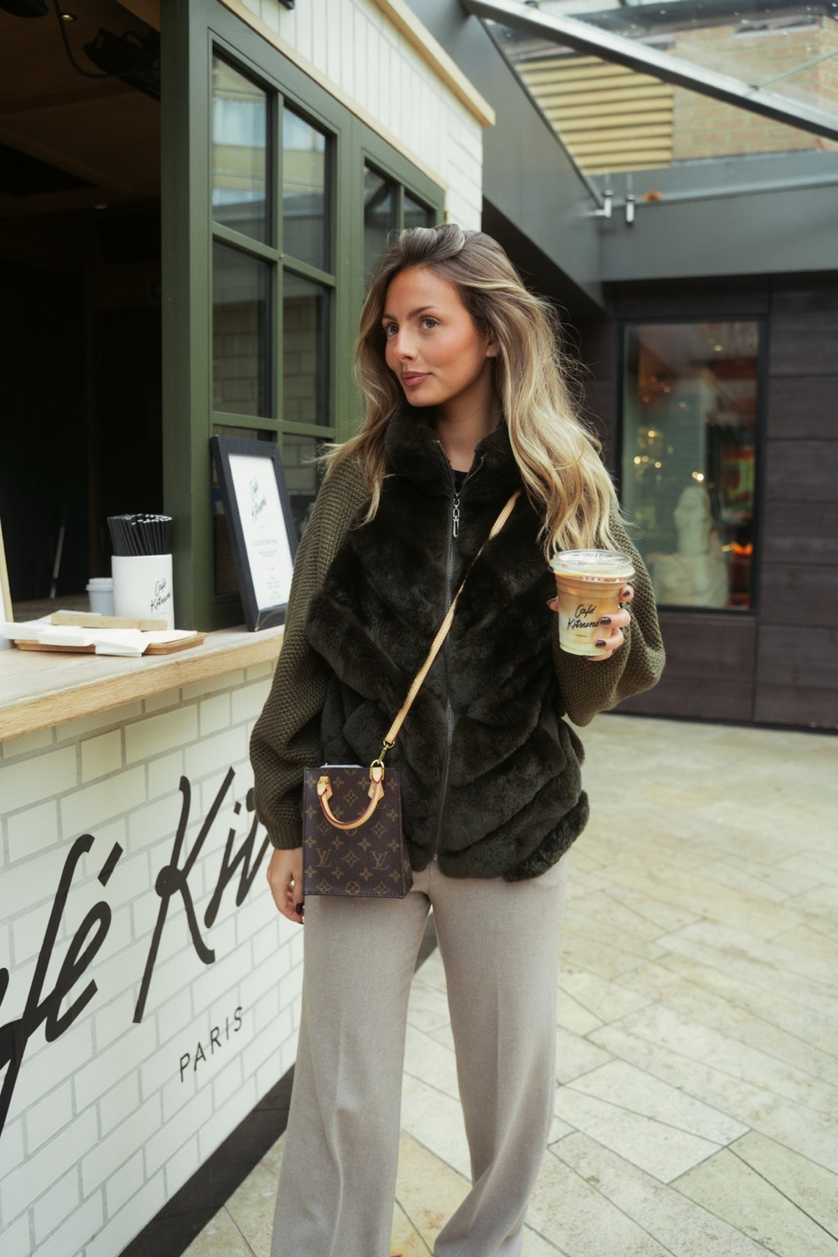 Milan Fur Panel Jacket - Oliva Scuro