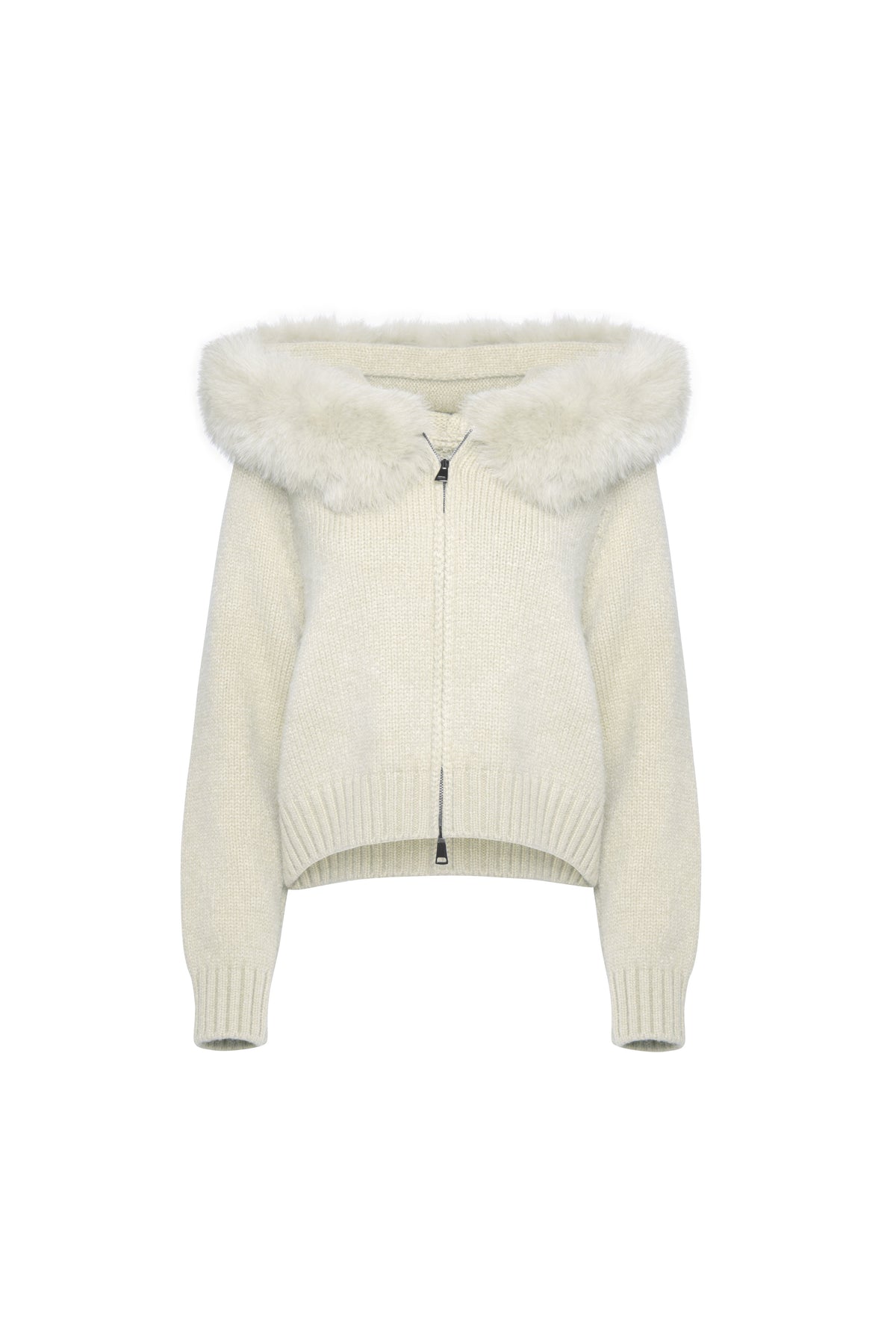 Cannes Zip Cardigan - Crema