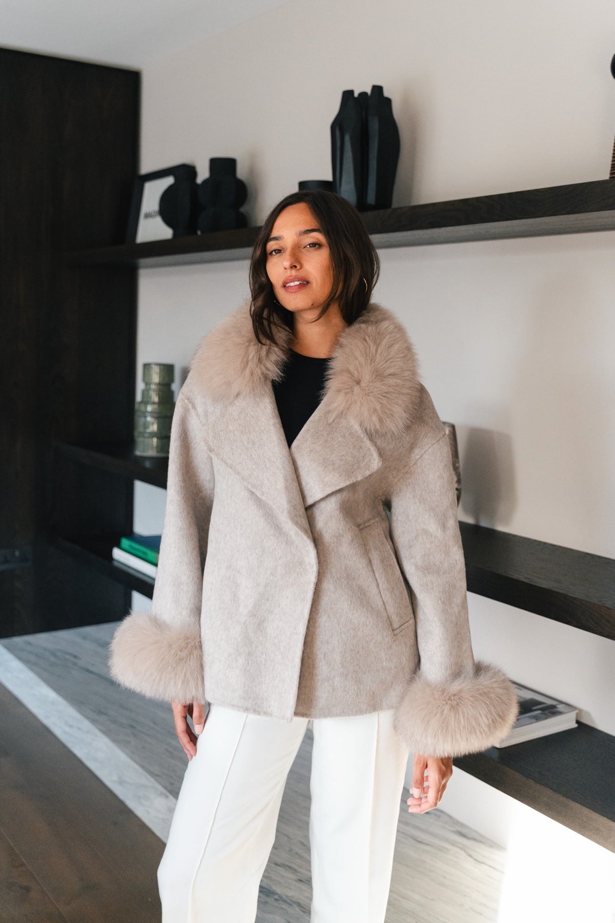 Claridges Short Coat - Beige