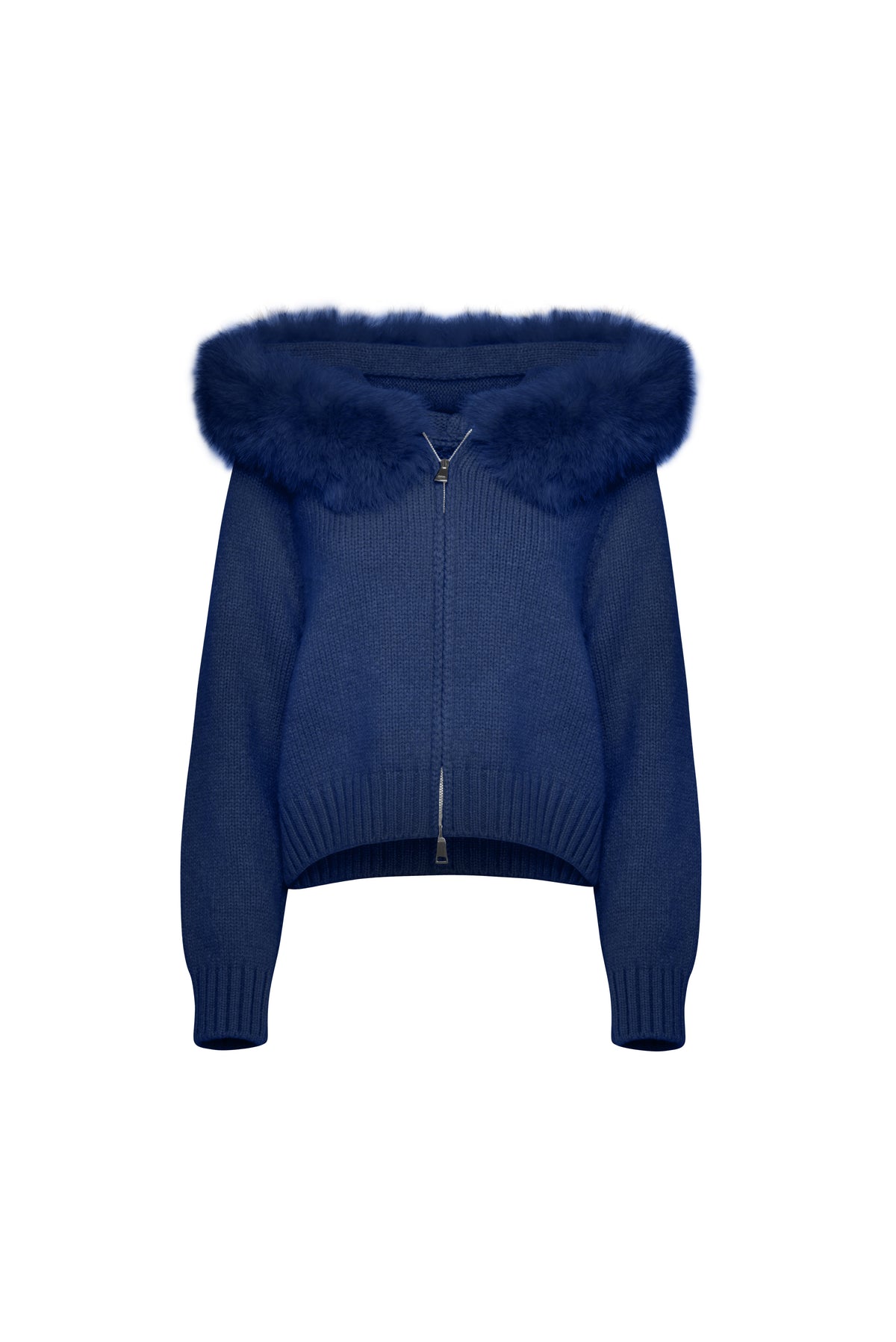 Cannes Zip Cardigan - Blu Elettrico