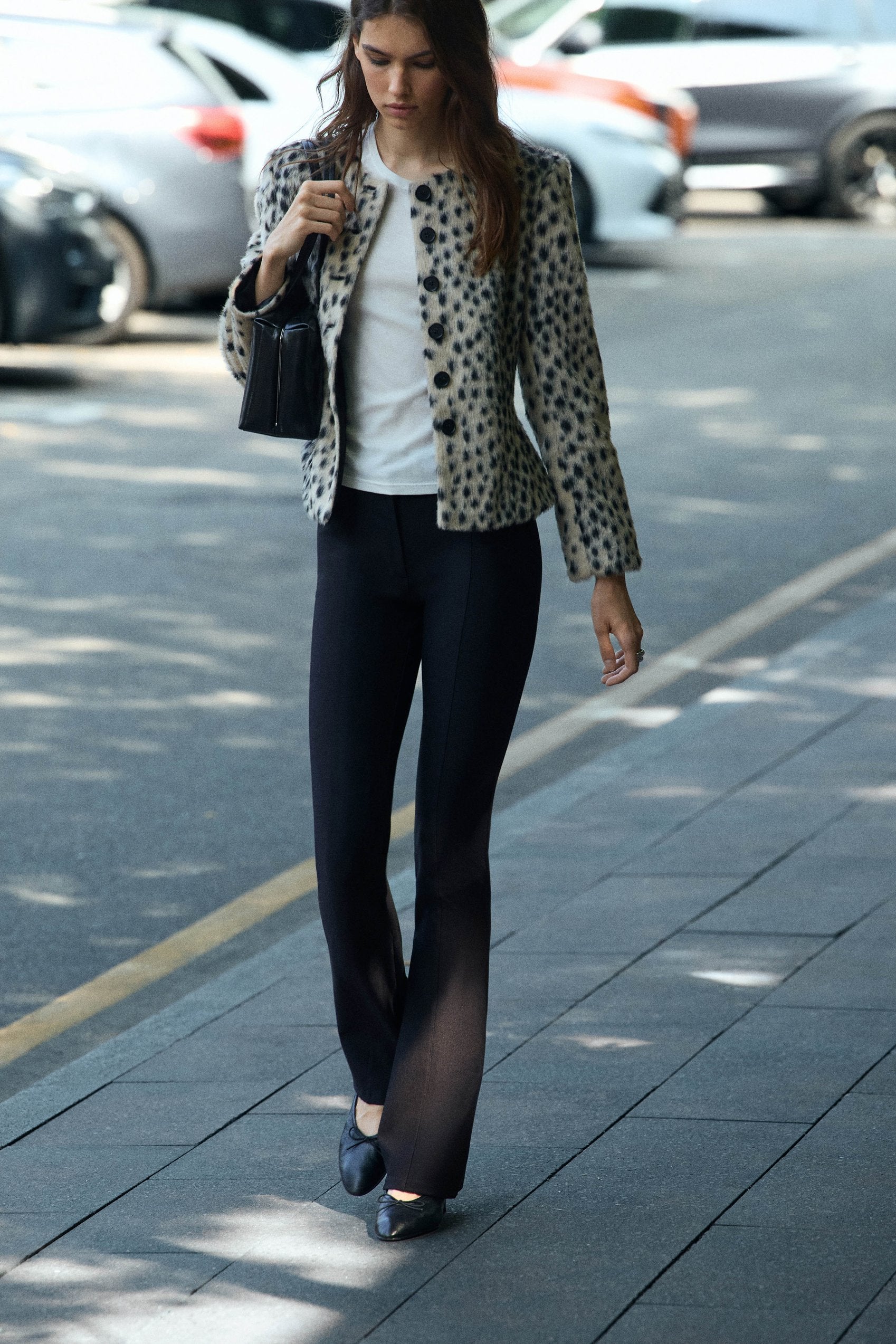 Blazer Effetto Pelliccia Leopardato