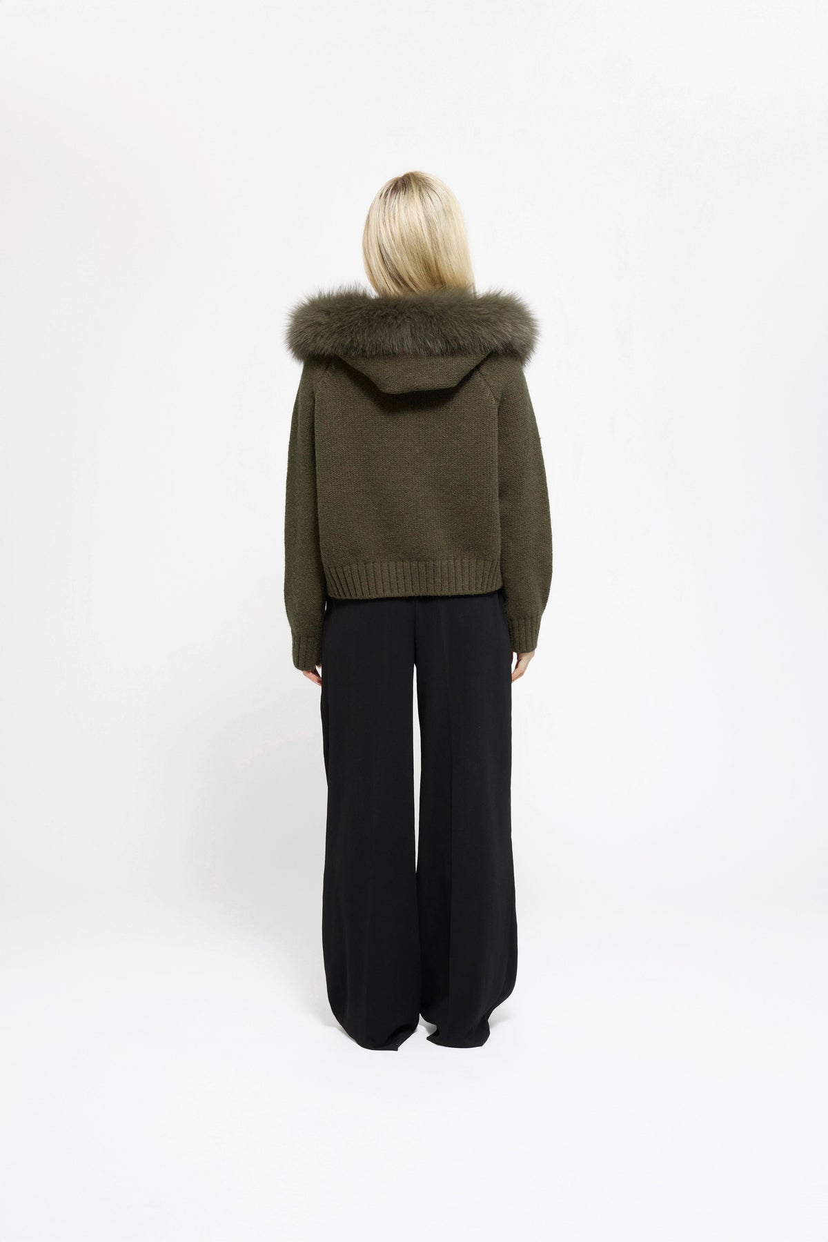 Cannes Zip Cardigan - Kaki
