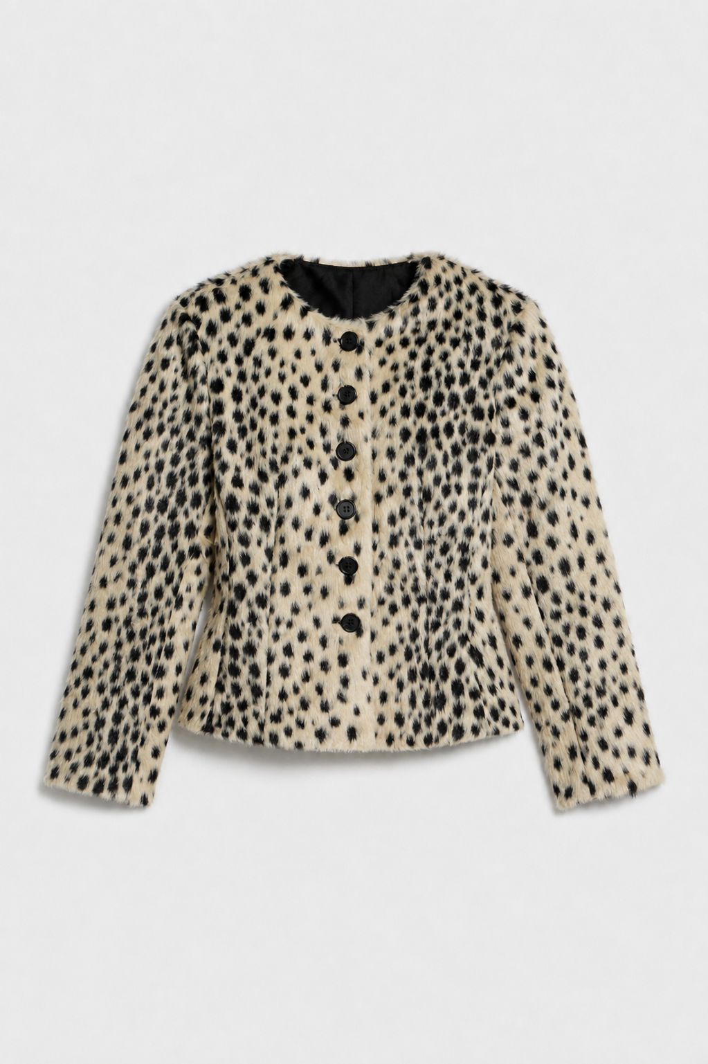 Blazer Effetto Pelliccia Leopardato