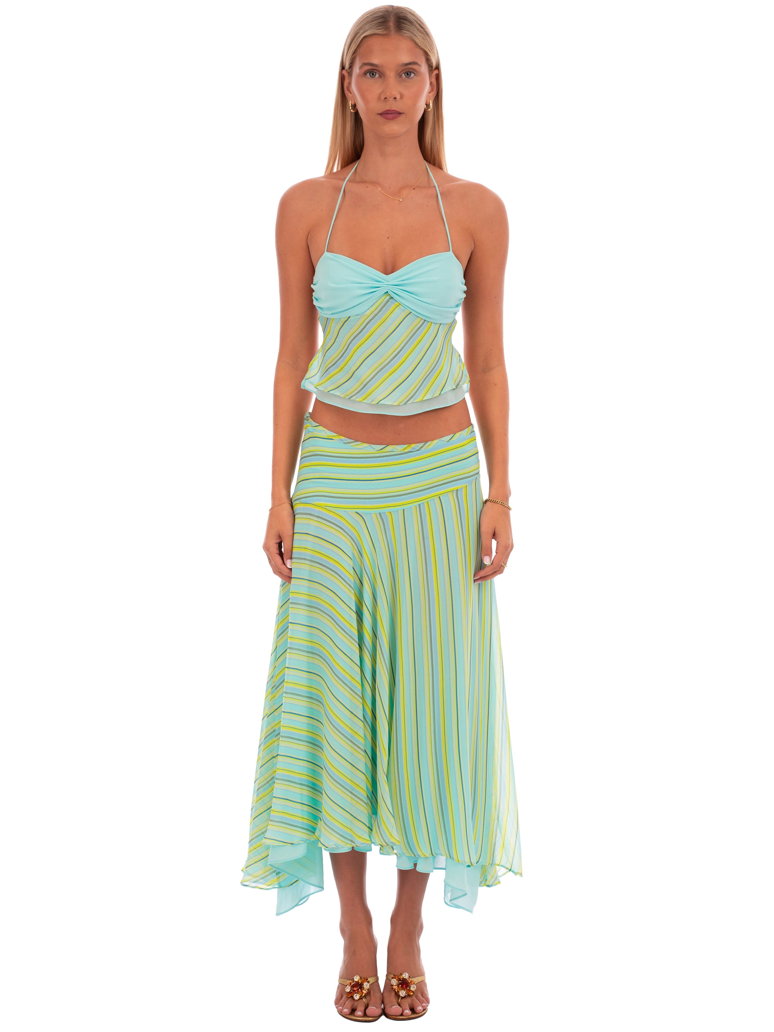 Heidi Midi Skirt - Tropic
