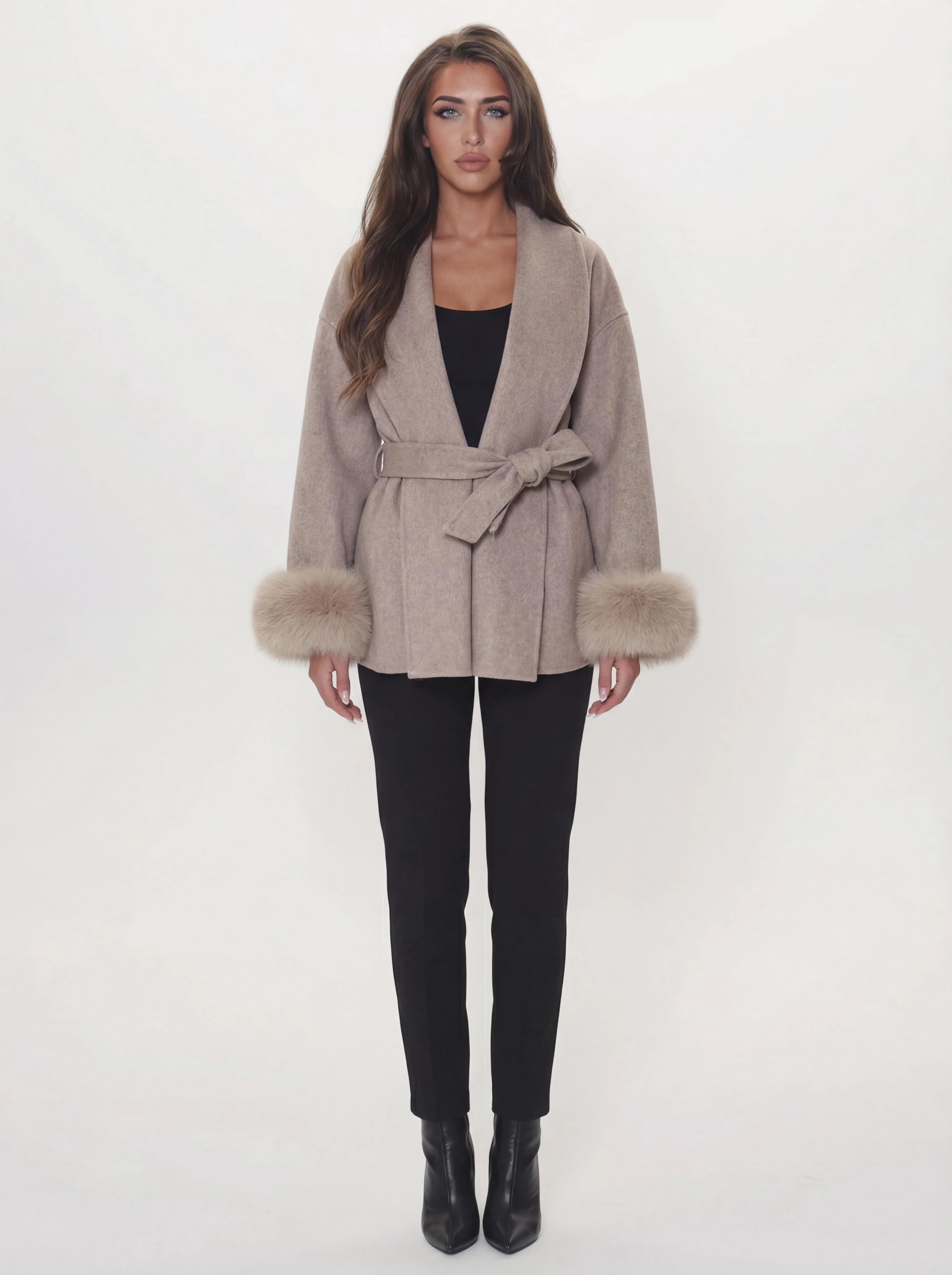 Sienna Fur Wrap Coat