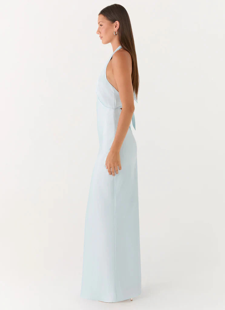 Heavy Hearted Satin Maxi Dress