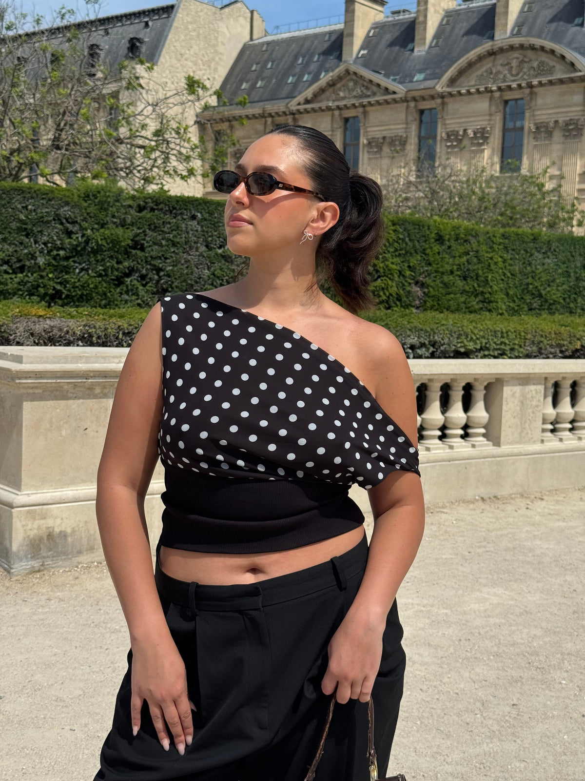 Kimmie Top a Pois - Nero/Bianco
