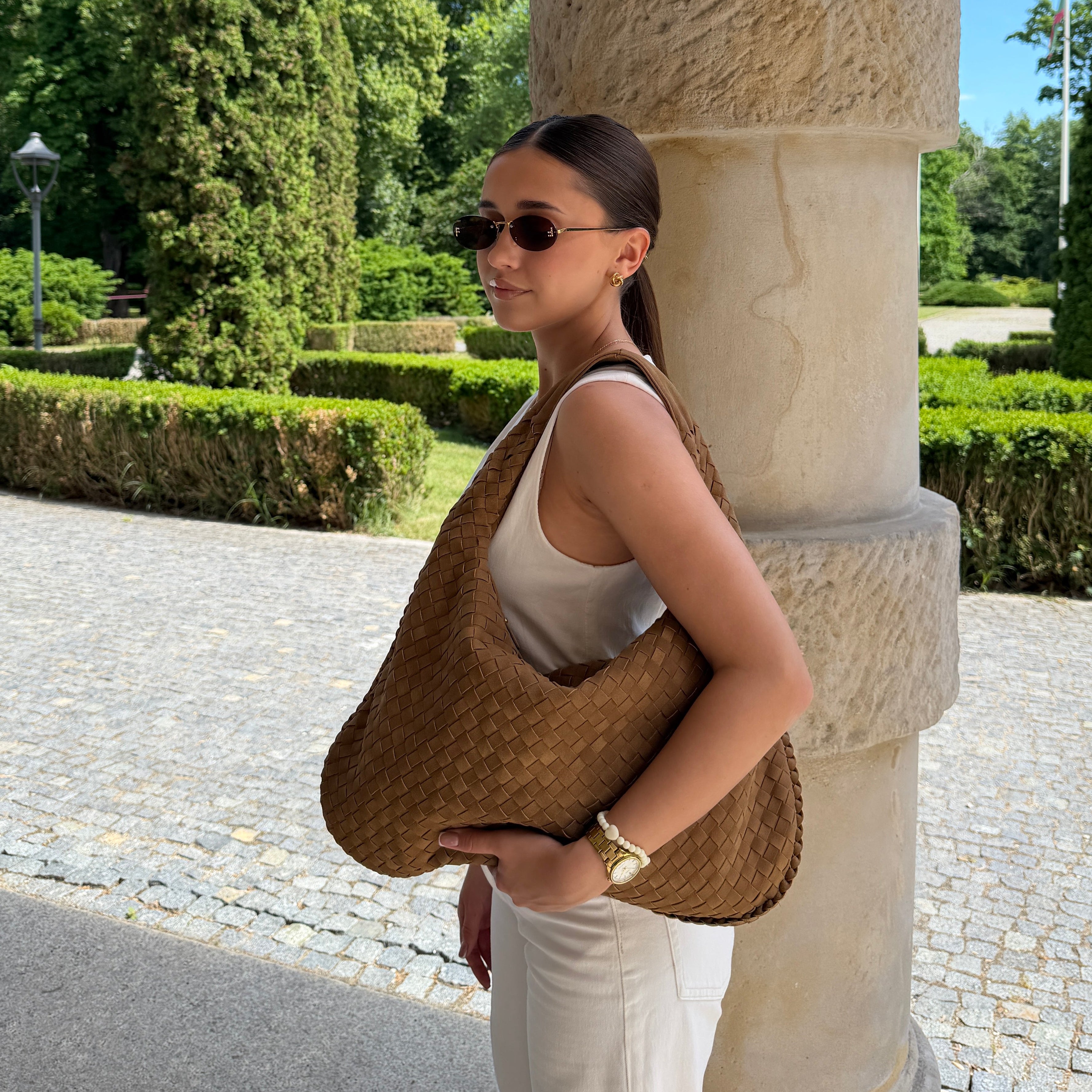 Talvessa Borsa Oversize Scamosciata - Kaki