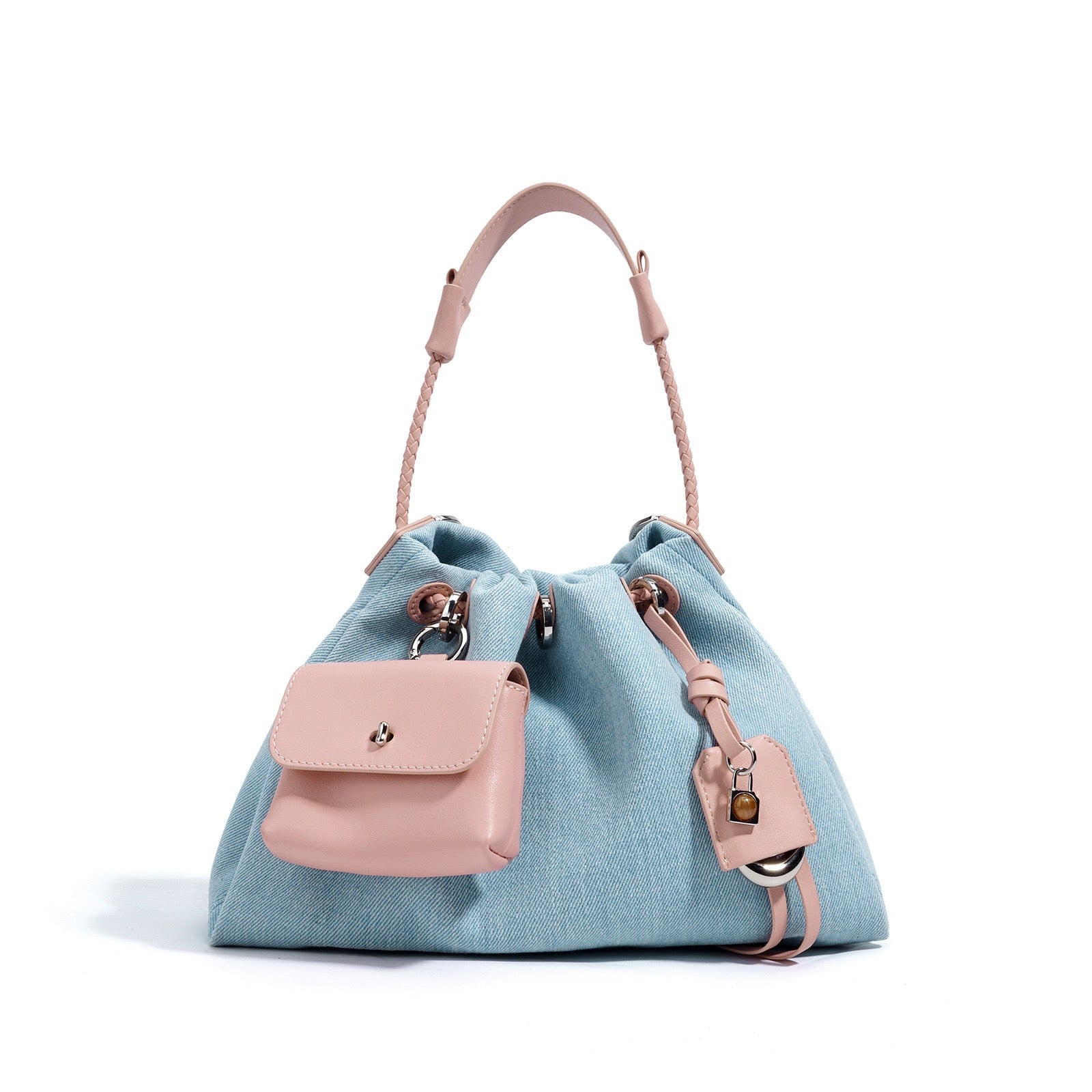Talvira Borsa Denim - Rosa e Rosso Violaceo
