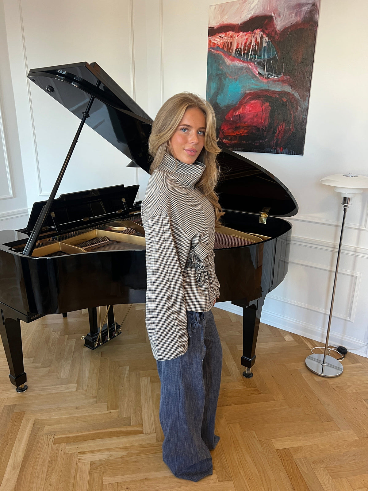 Alessia Funnel Neck Jacket - A Quadri