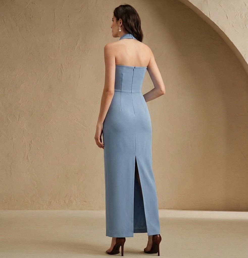 Seraphina Draped Fringe Maxi Gown