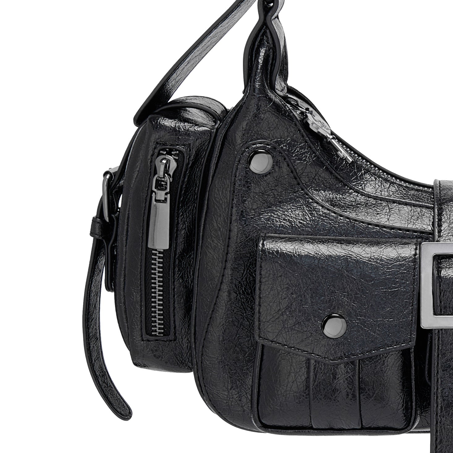Delisa Borsa a Tracolla Borchiata - Nero
