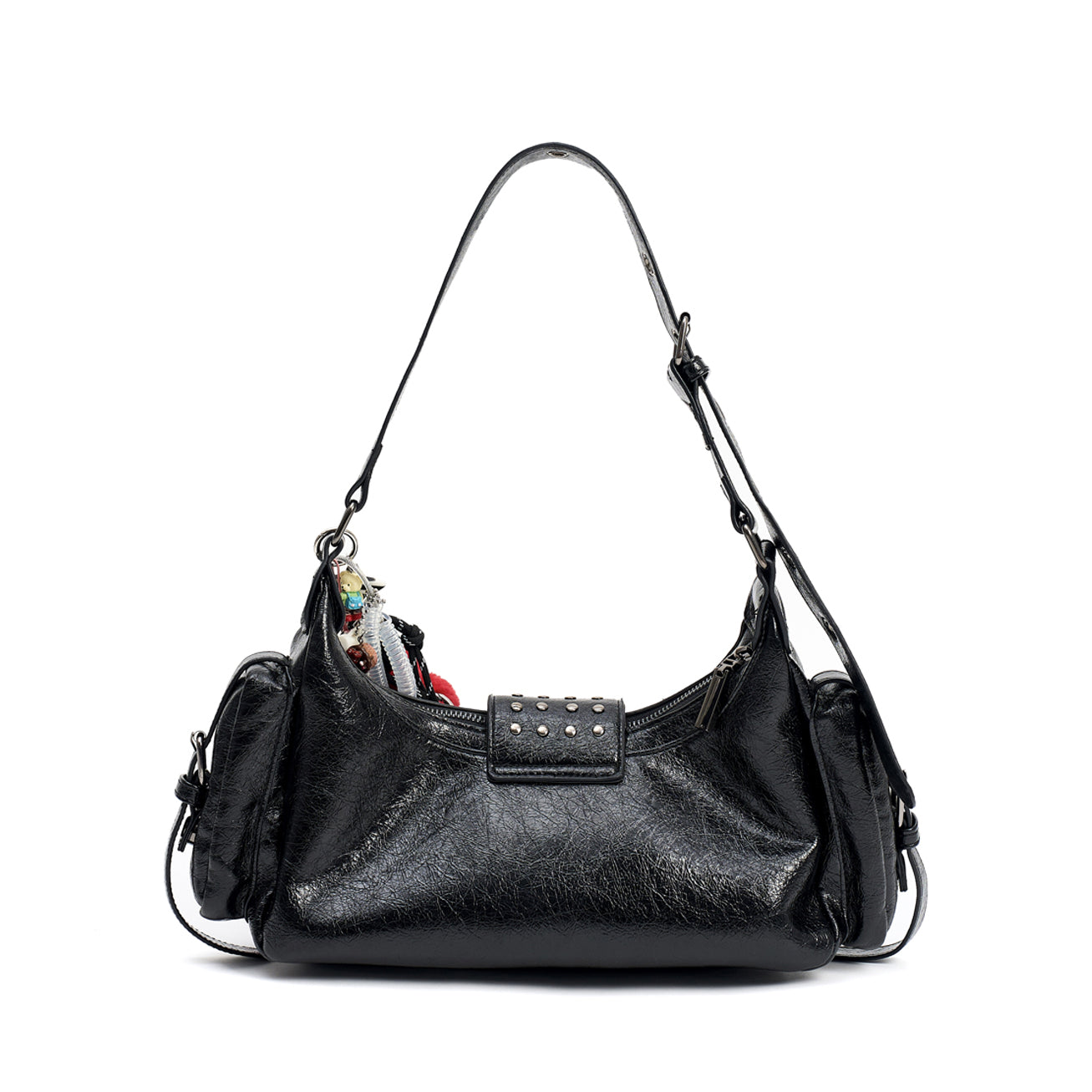 Delisa Borsa a Tracolla Borchiata - Nero