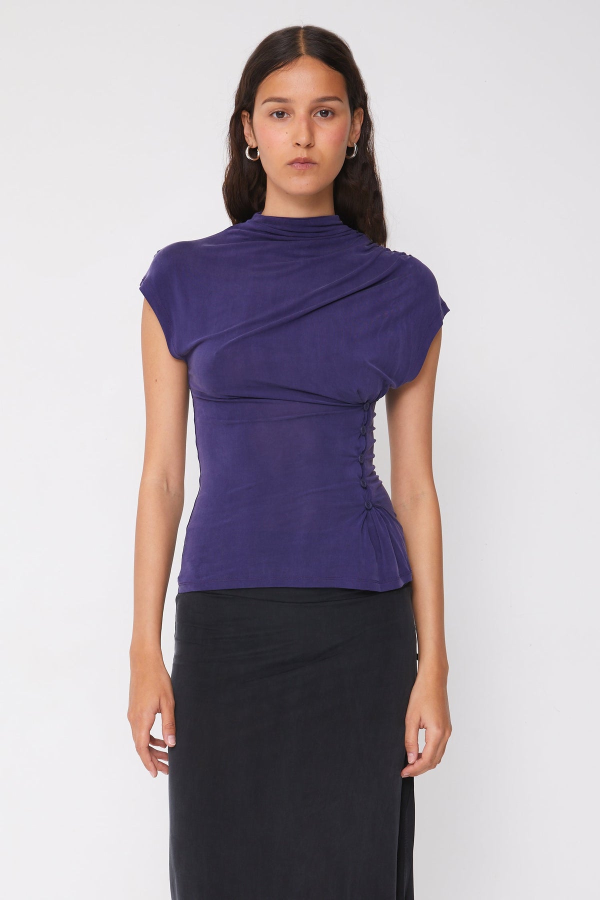 Kylie Button Top - Melanzana