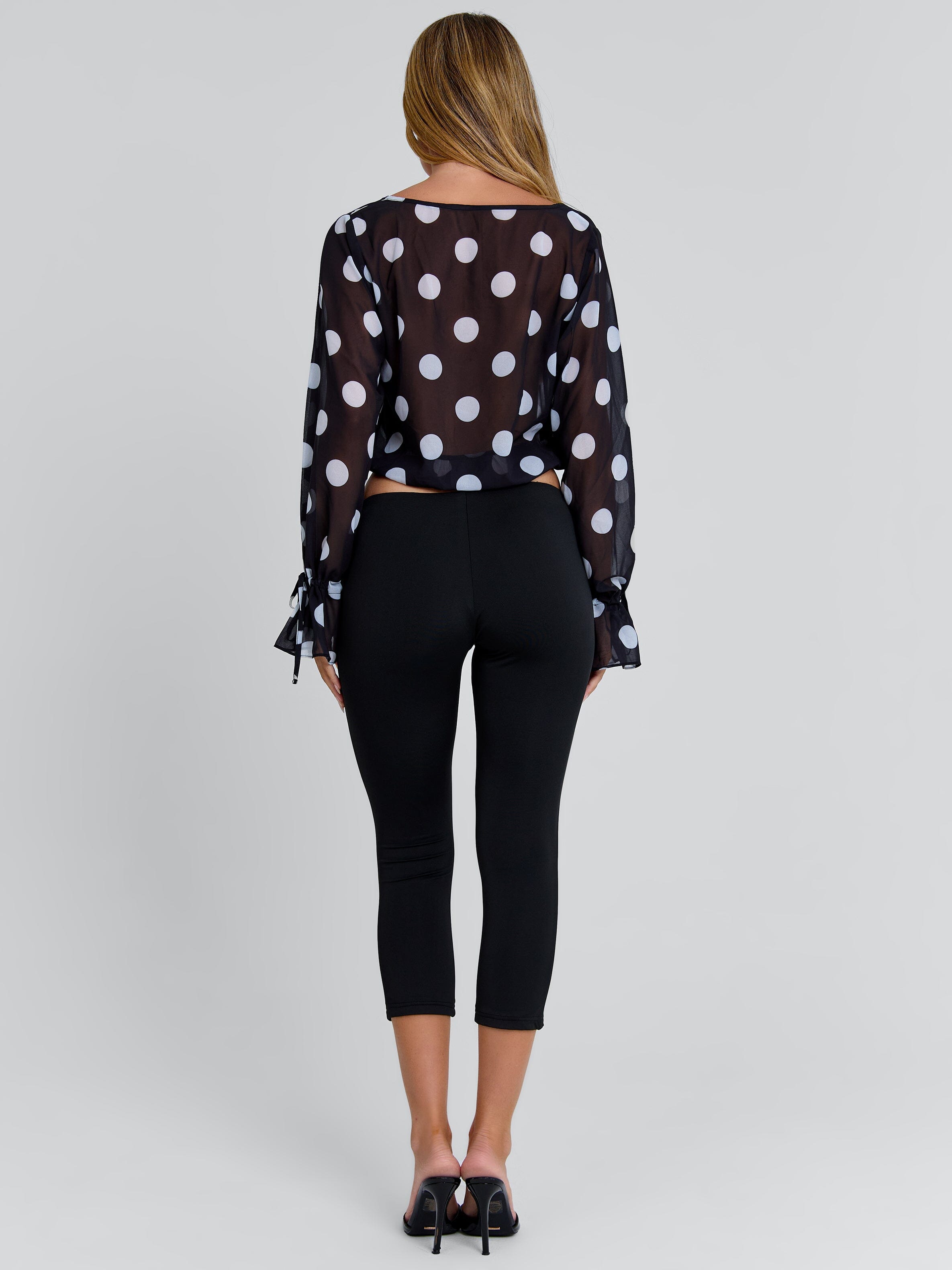 REVI TOP BLACK POLKA DOT