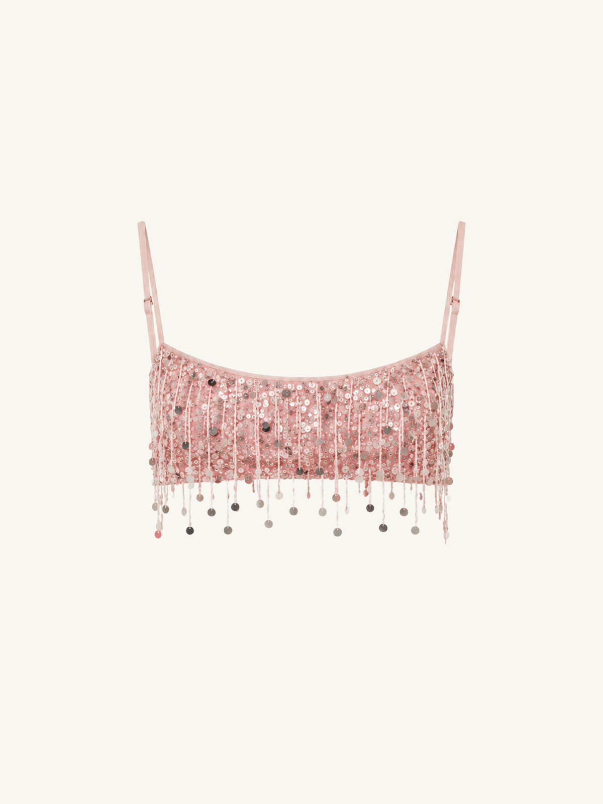 Yasmin Hand Beaded Bralette - Rosa Cipria