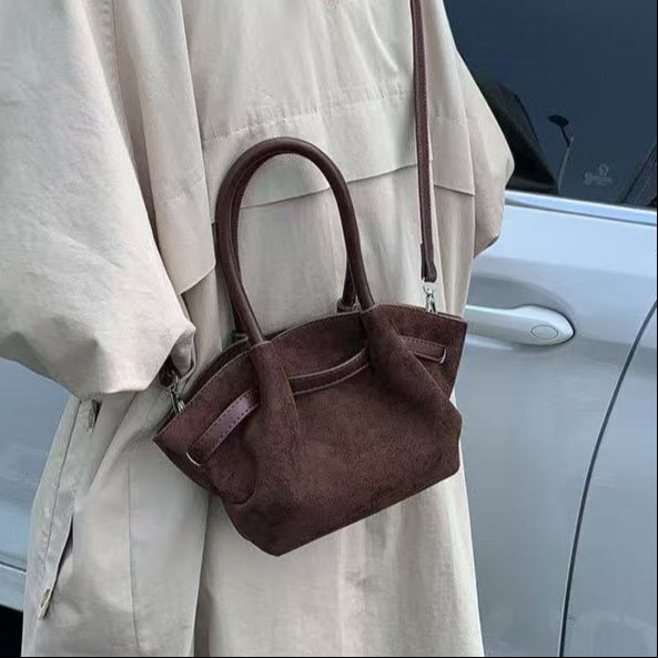 Selvira Mini Borsa Scamosciata - Marrone
