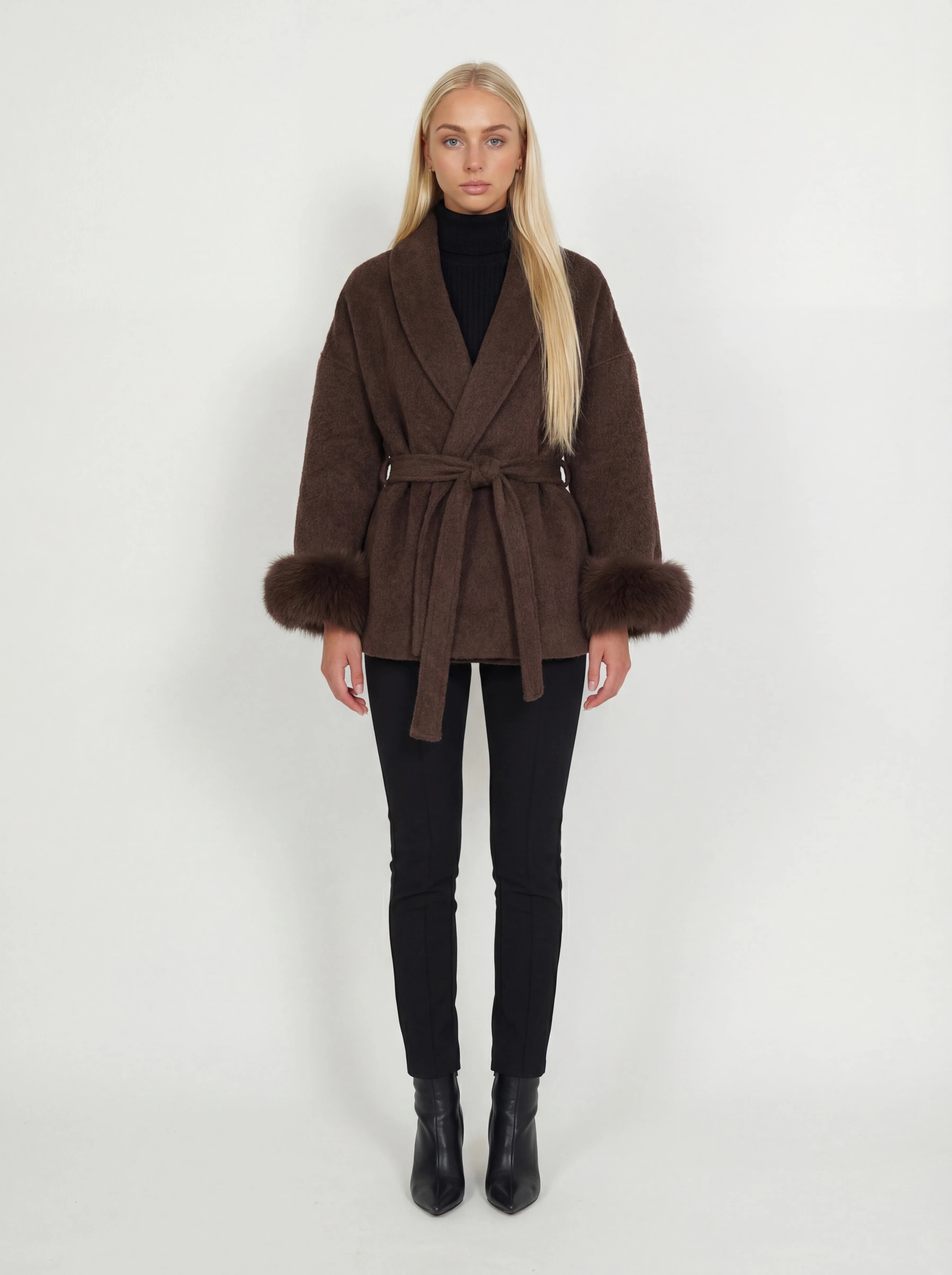 Sienna Fur Wrap Coat