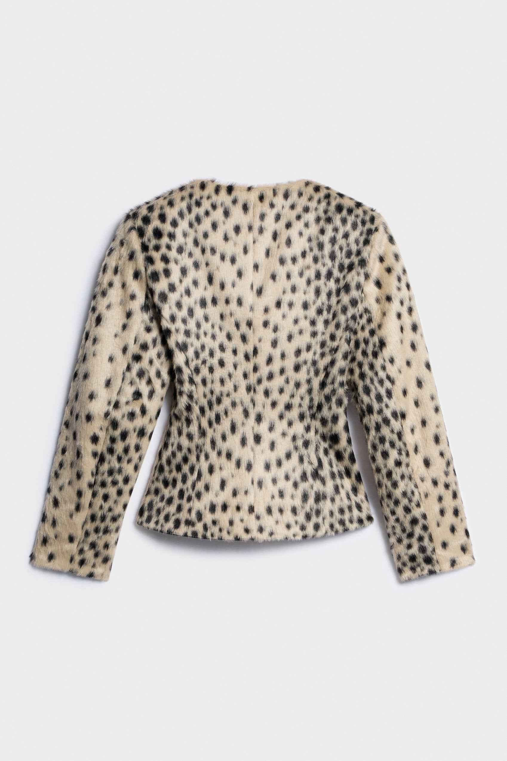 Blazer Effetto Pelliccia Leopardato