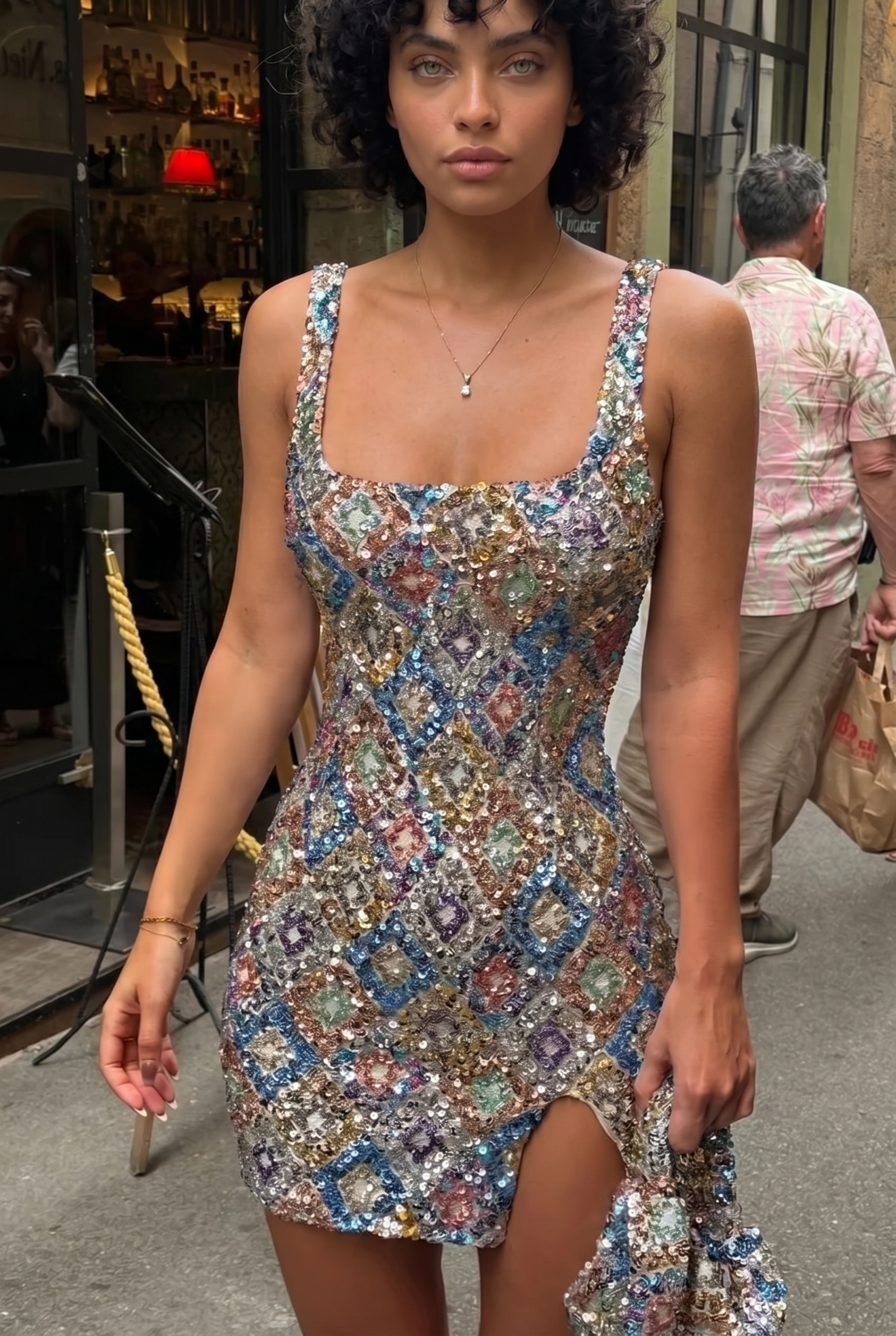 Ecurina Mini Dress - Argento