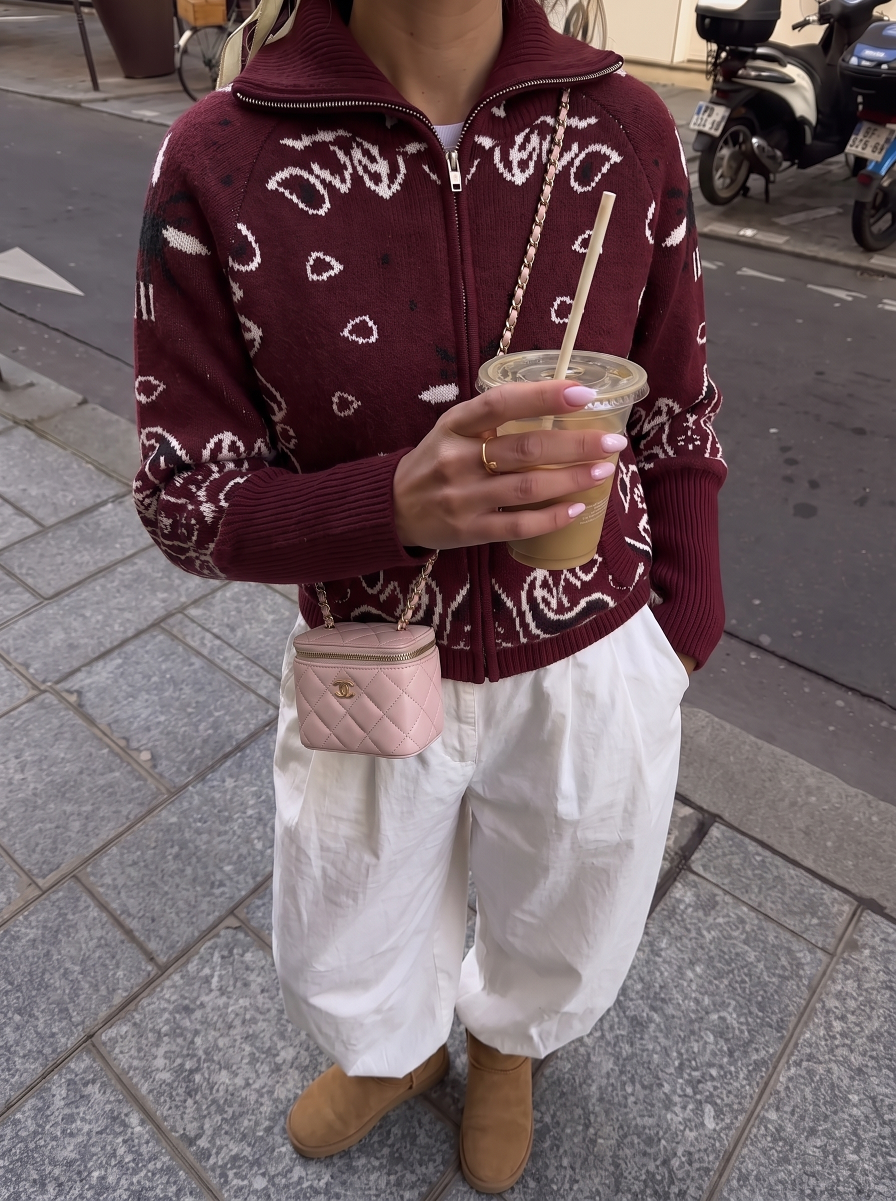 Gilet Carla Bandana - Bordeaux