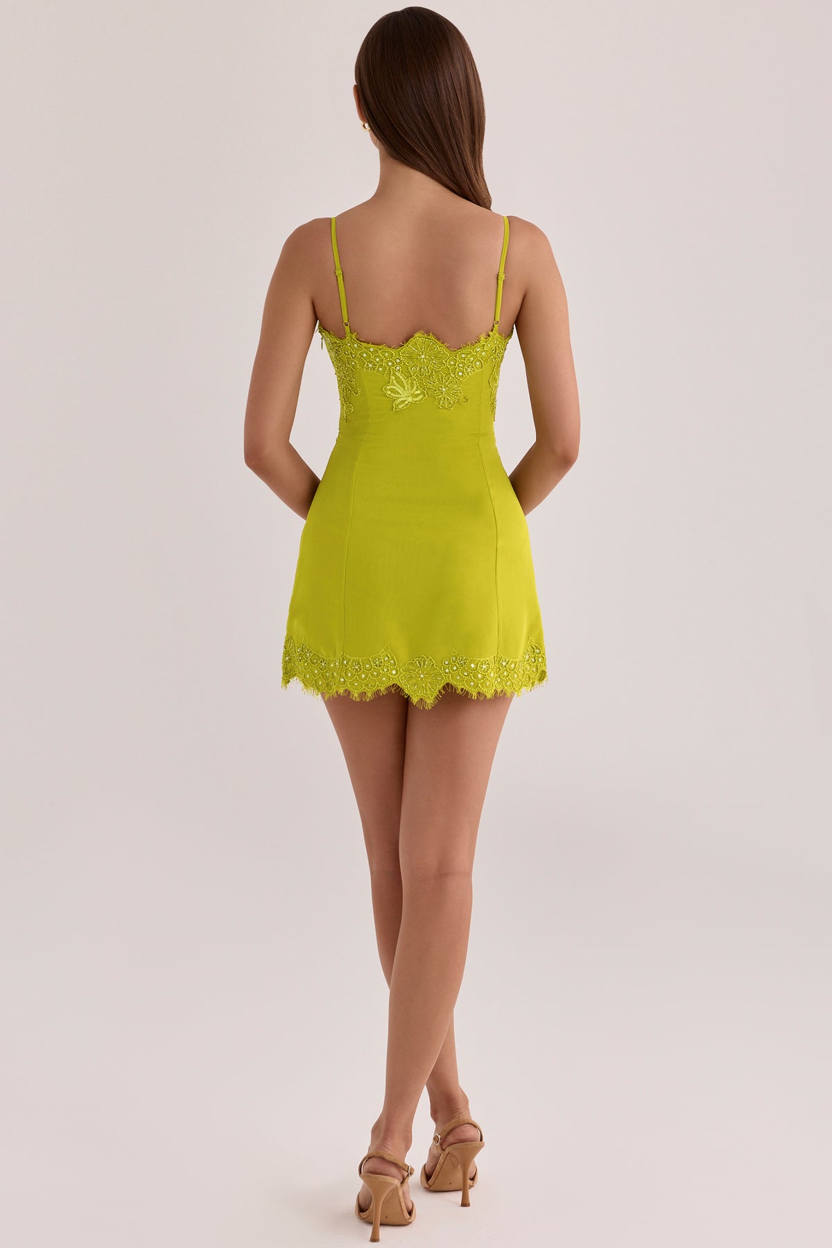 Soraya Mini Dress - Verde Chartreuse
