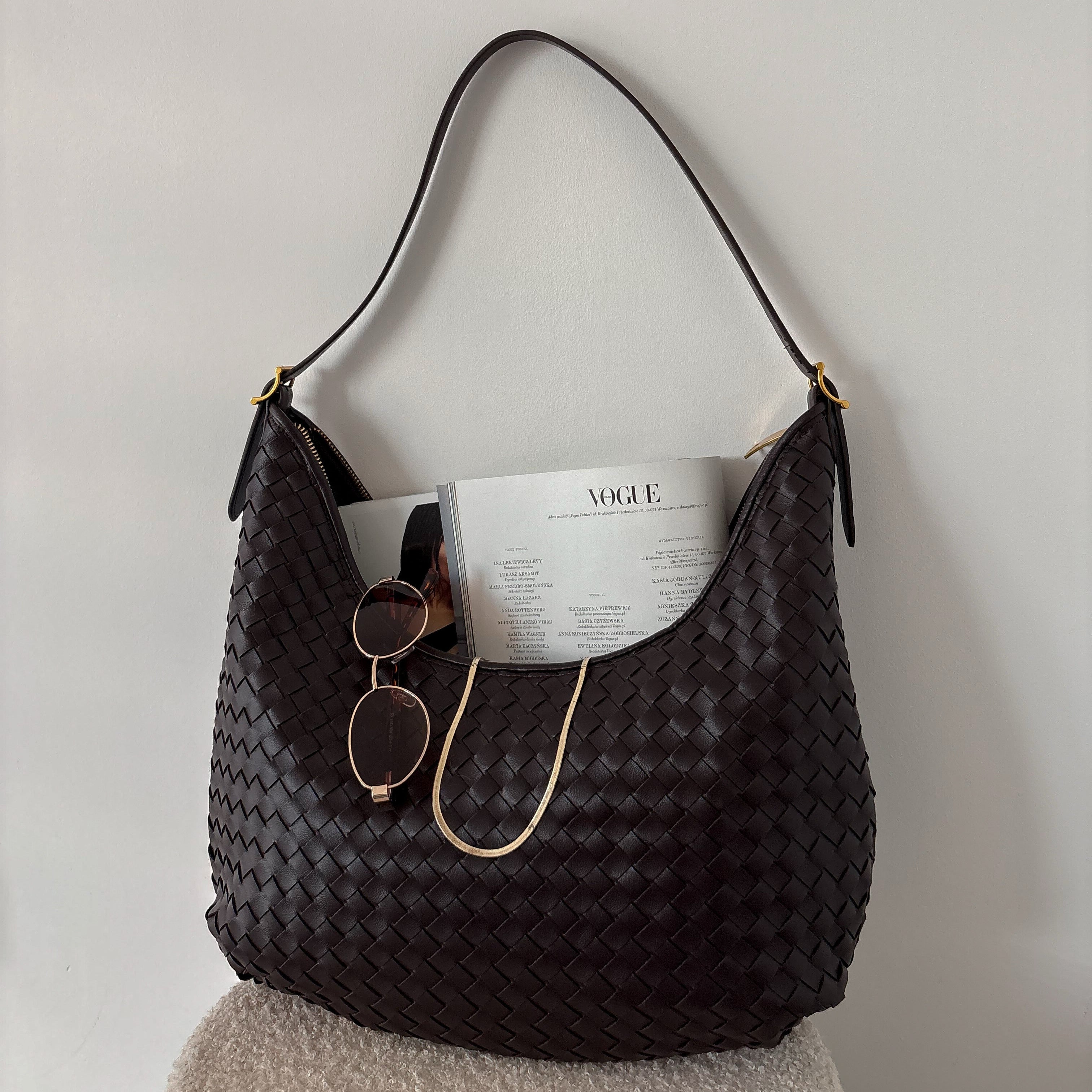 Talvina Borsa Intrecciata - Caffè