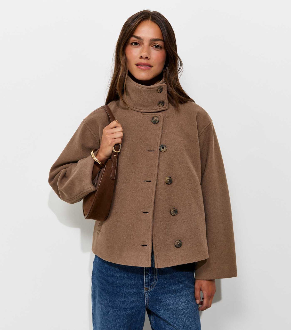 Petite Funnel Neck Jacket