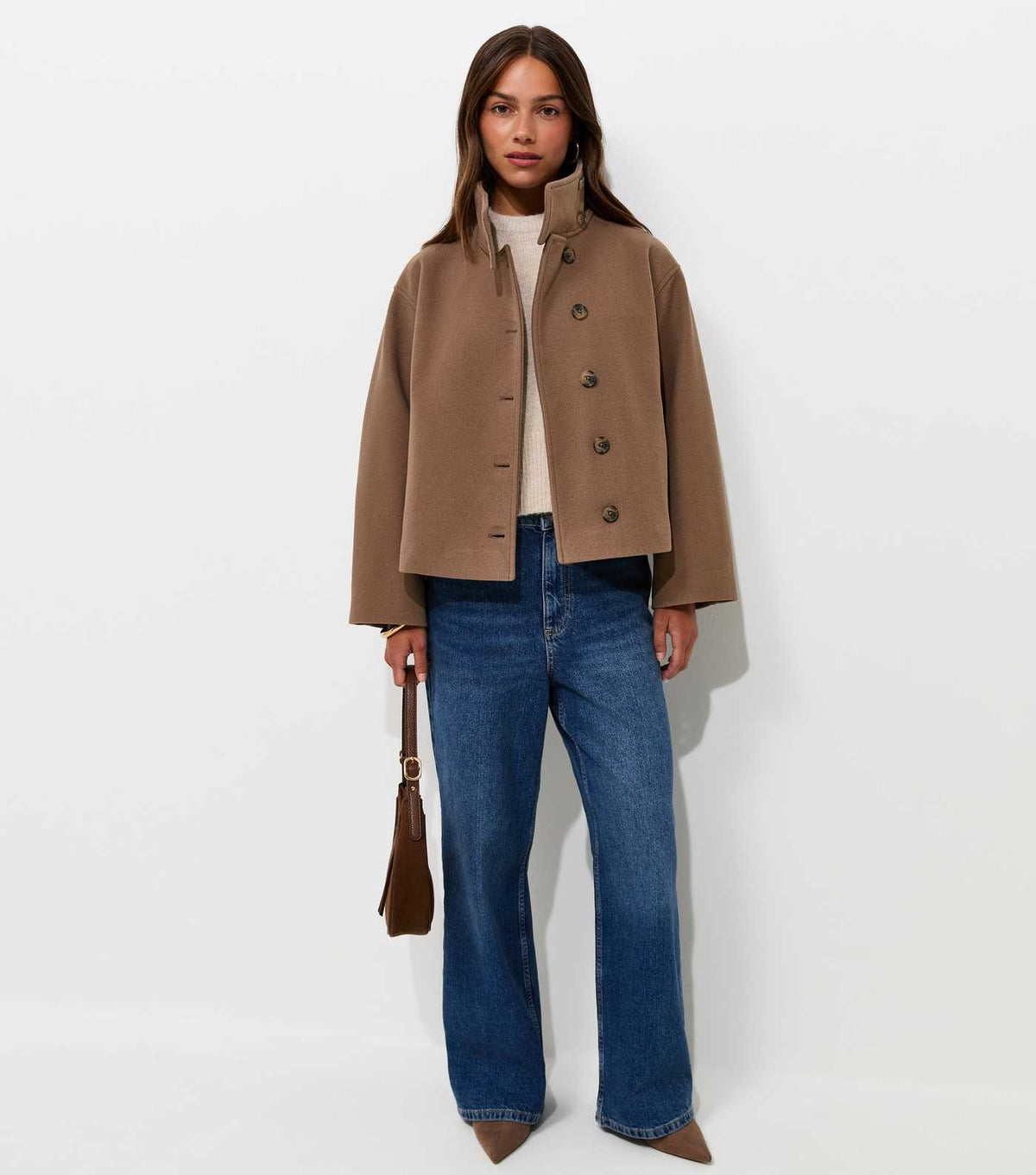 Petite Funnel Neck Jacket