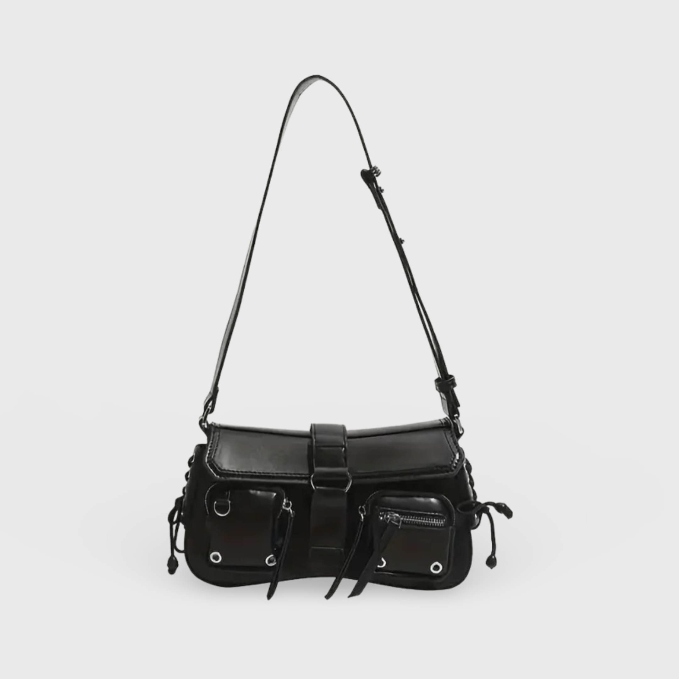 Nerella Borsa a Spalla Compatta - Nero