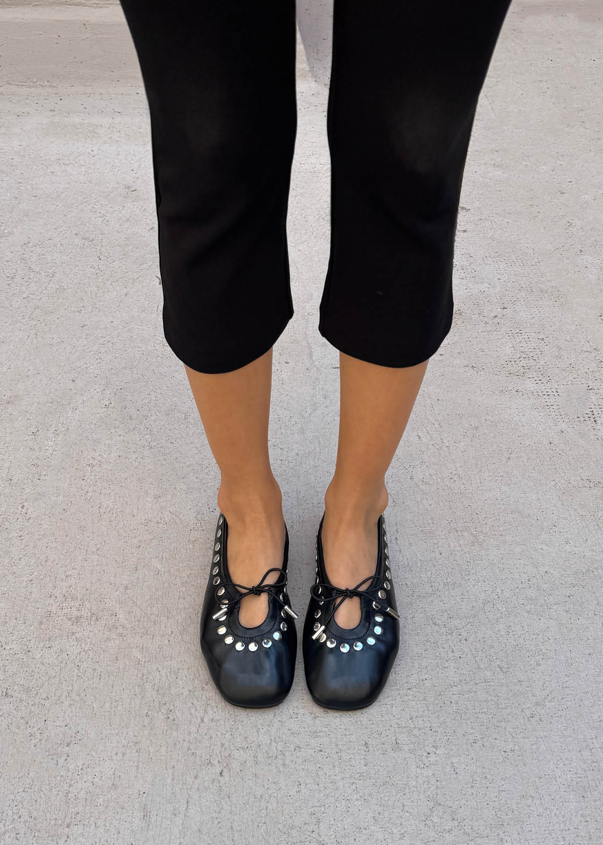 Selvin Ballerina con Borchie - Nero