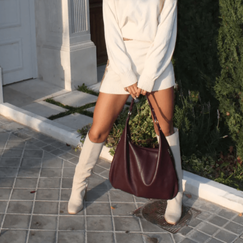 Cassie Borsa Rotonda Retro - Cammello
