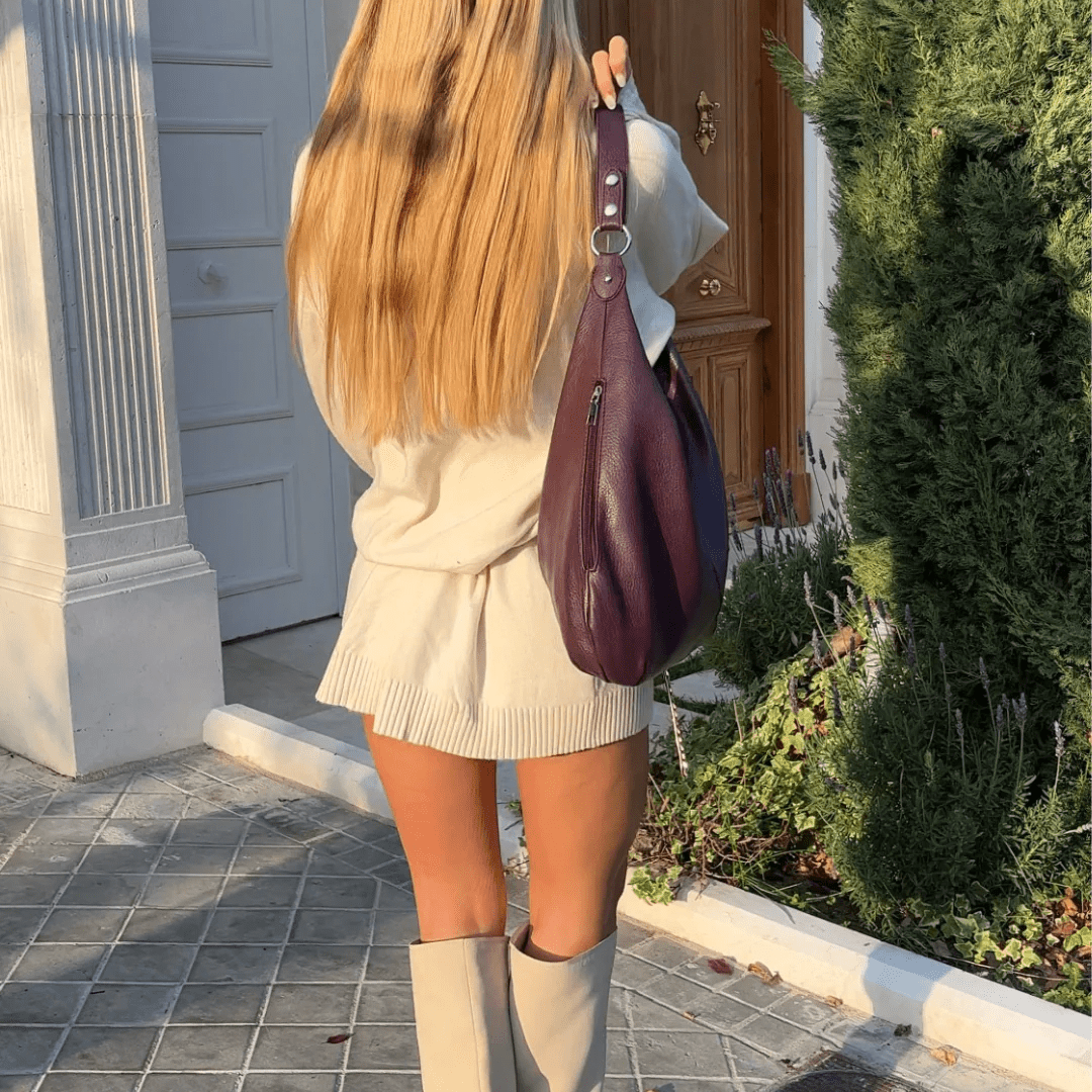 Cassie Borsa Rotonda Retro - Cammello