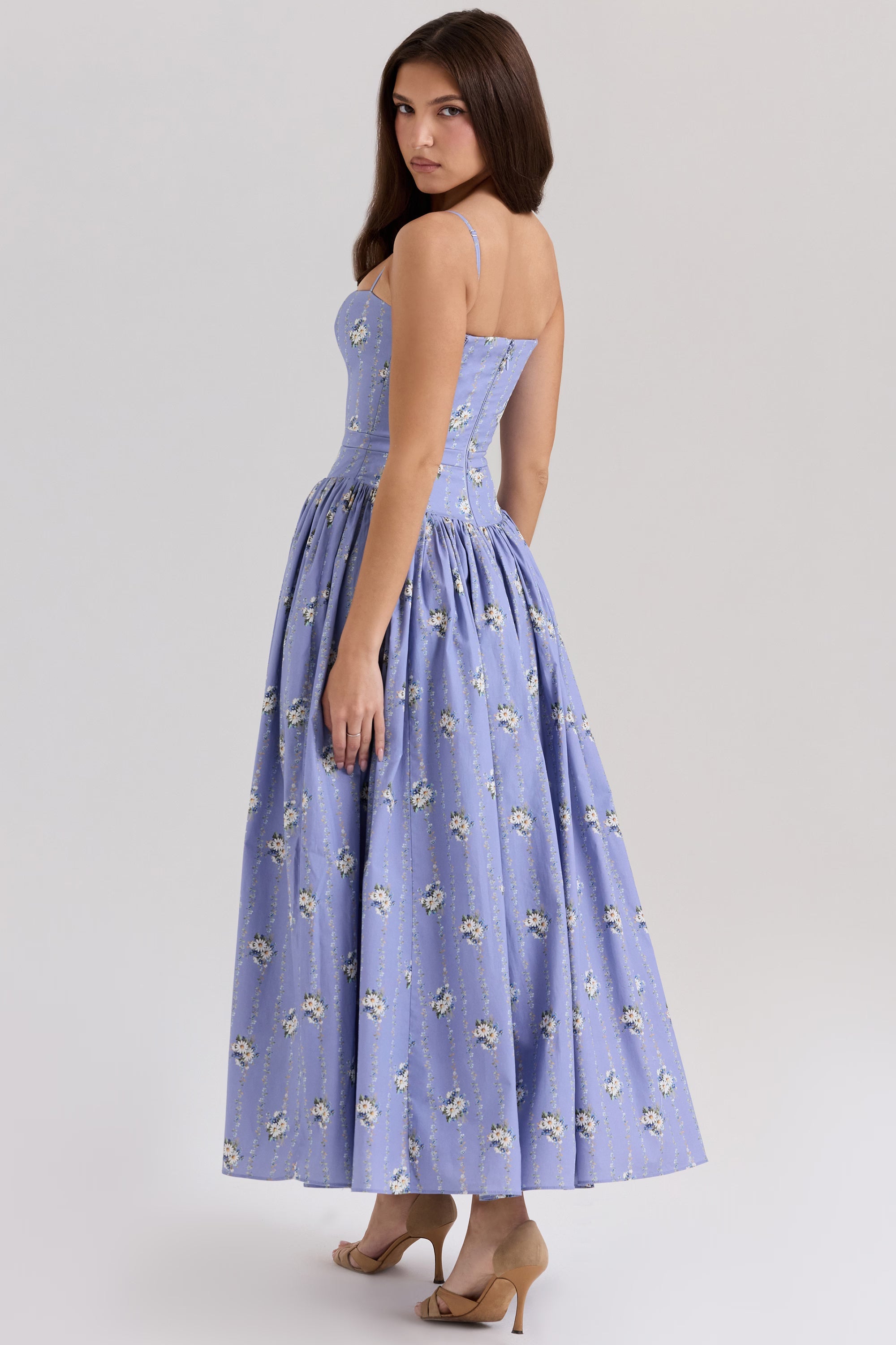 Posy print cotton maxi sundress